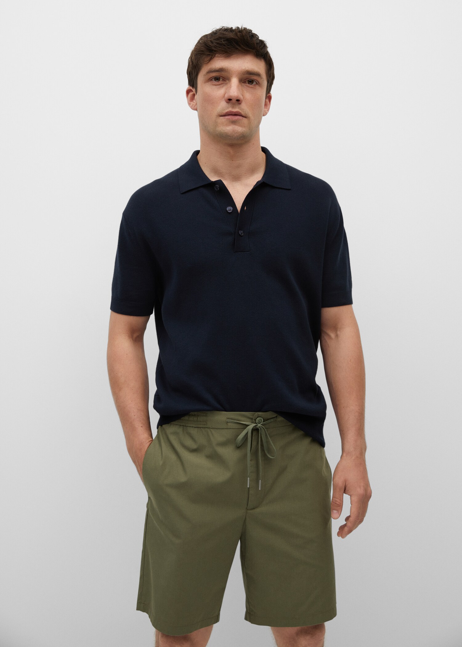 Tencel cotton jogger shorts - Medium plane