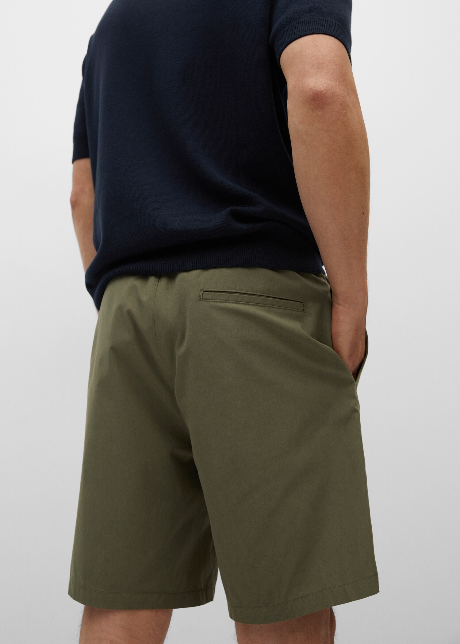 Tencel cotton jogger shorts - Details of the article 2