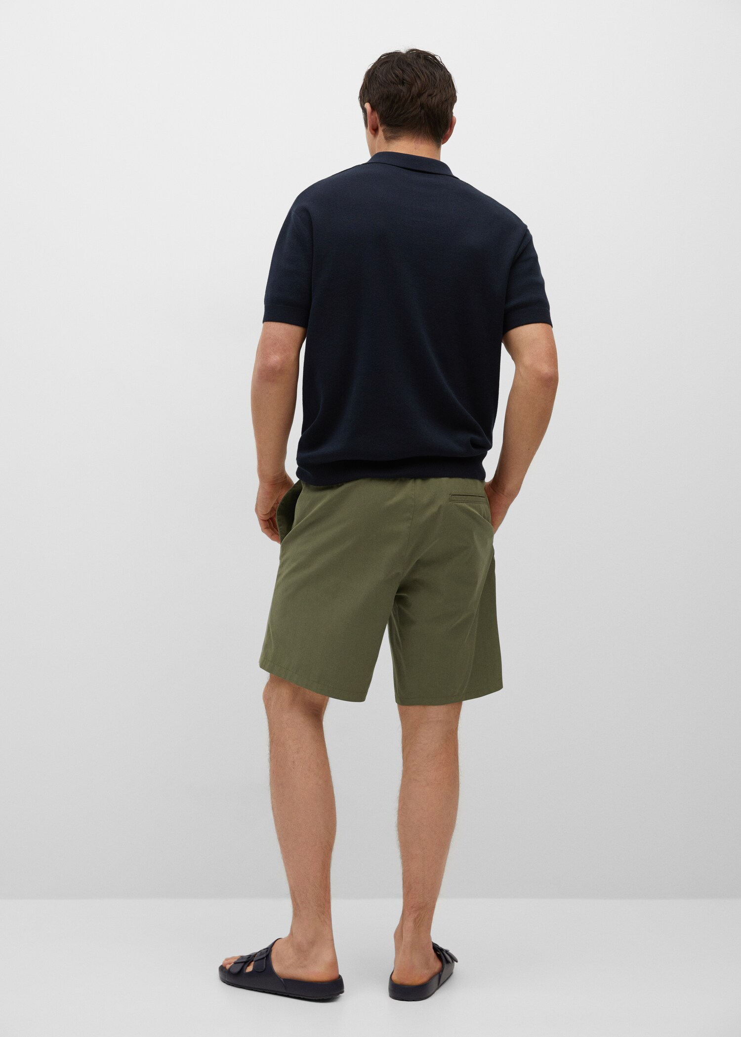Tencel cotton jogger shorts - Reverse of the article