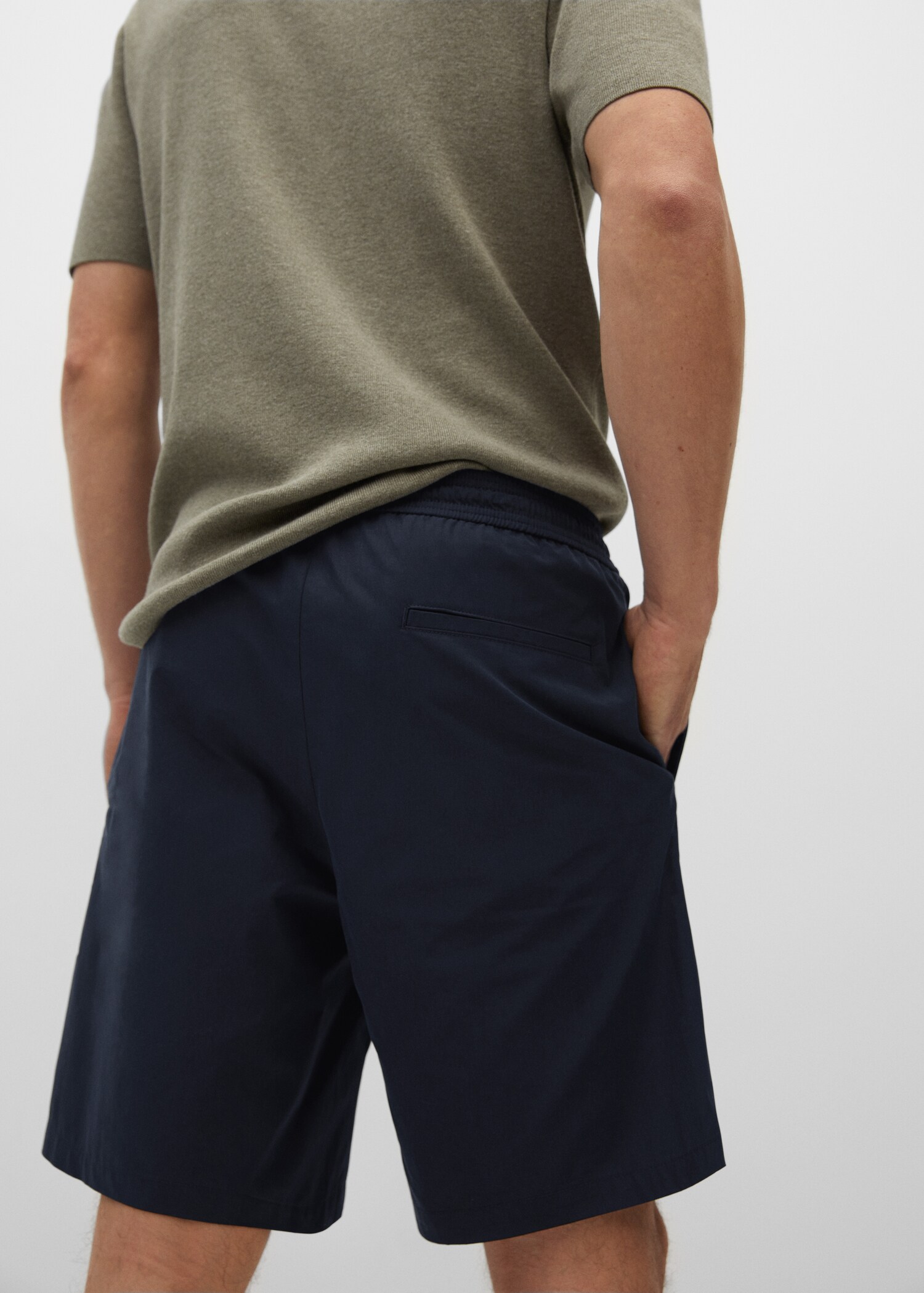 Tencel cotton jogger shorts - Details of the article 2