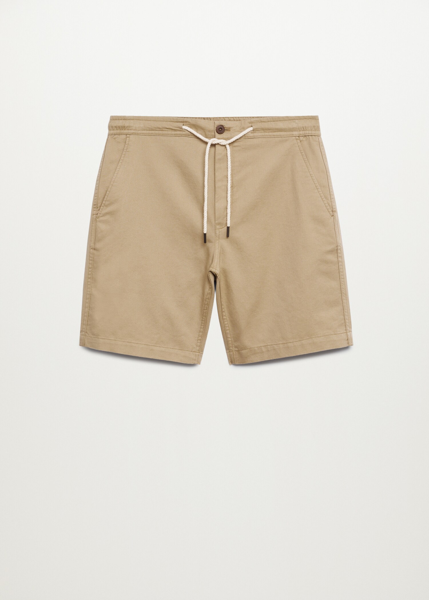 Bermudashorts aus Baumwoll-/Leinen-Mix mit Kordelzug - Artikel ohne Model