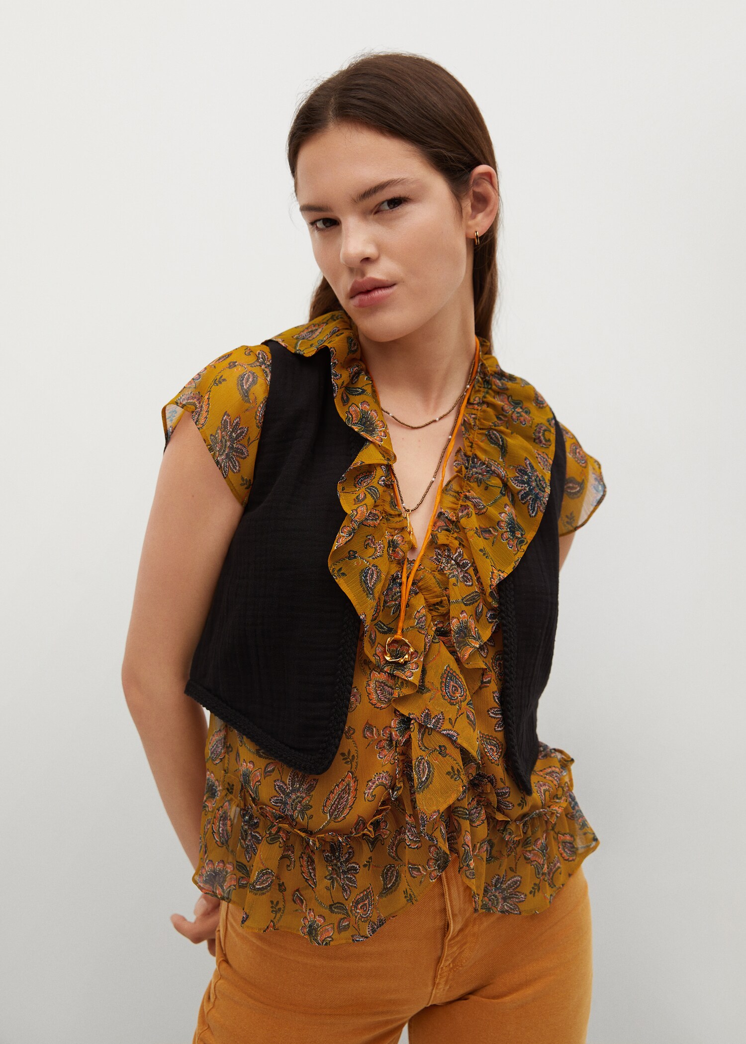 Ruffles printed blouse - Details of the article 1