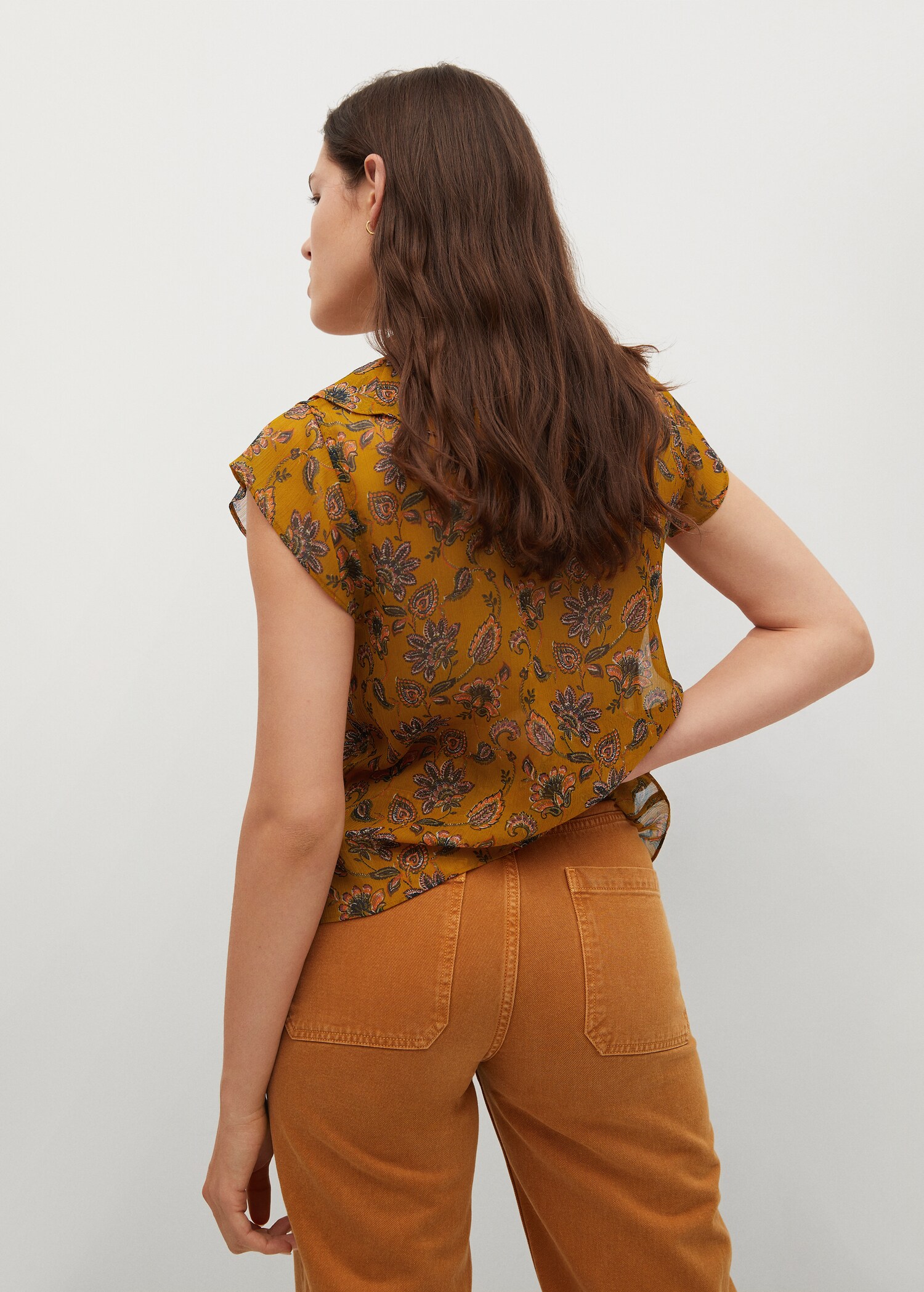 Ruffles printed blouse - Reverse of the article