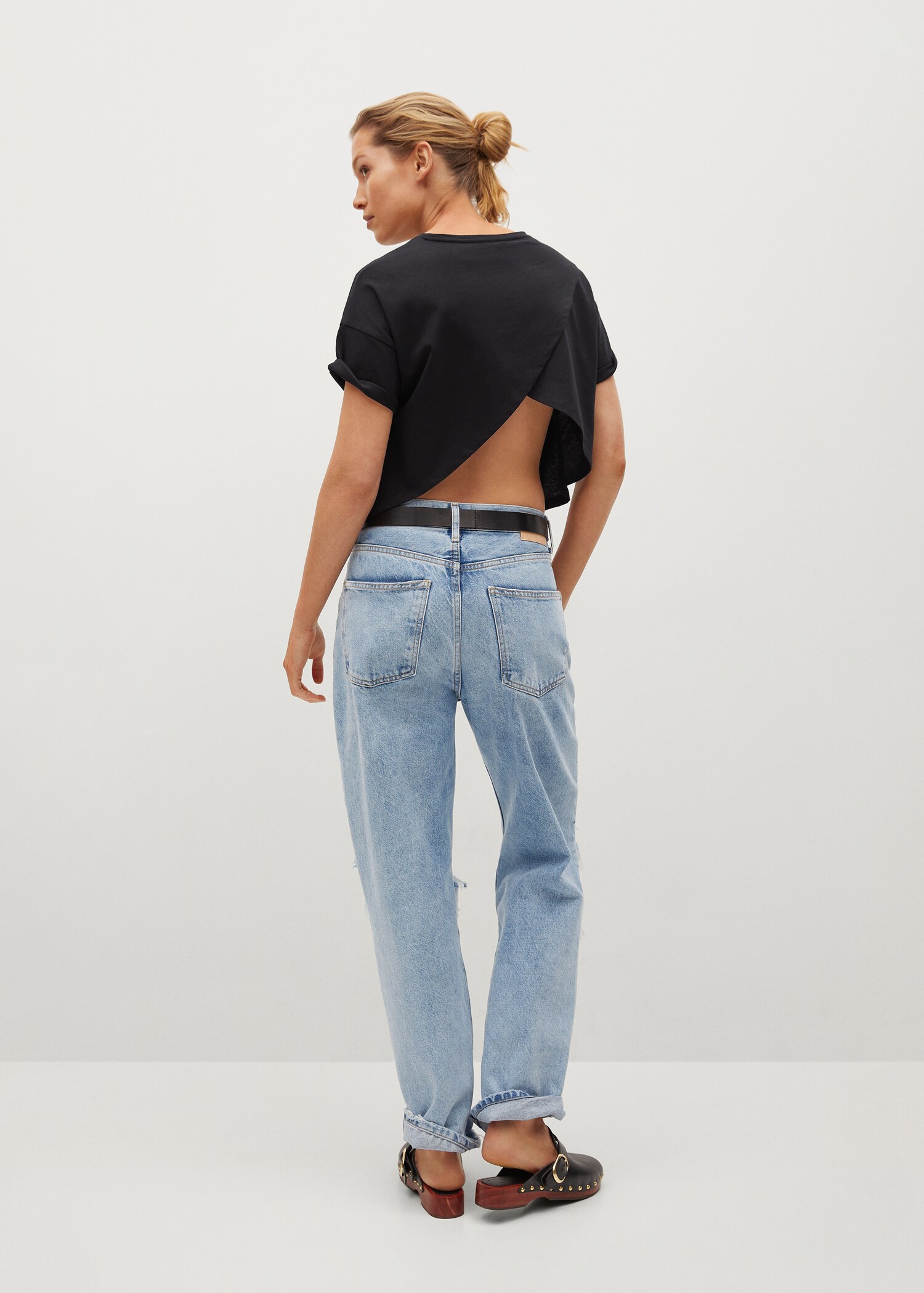 Camiseta crop algodón - Reverso del artículo