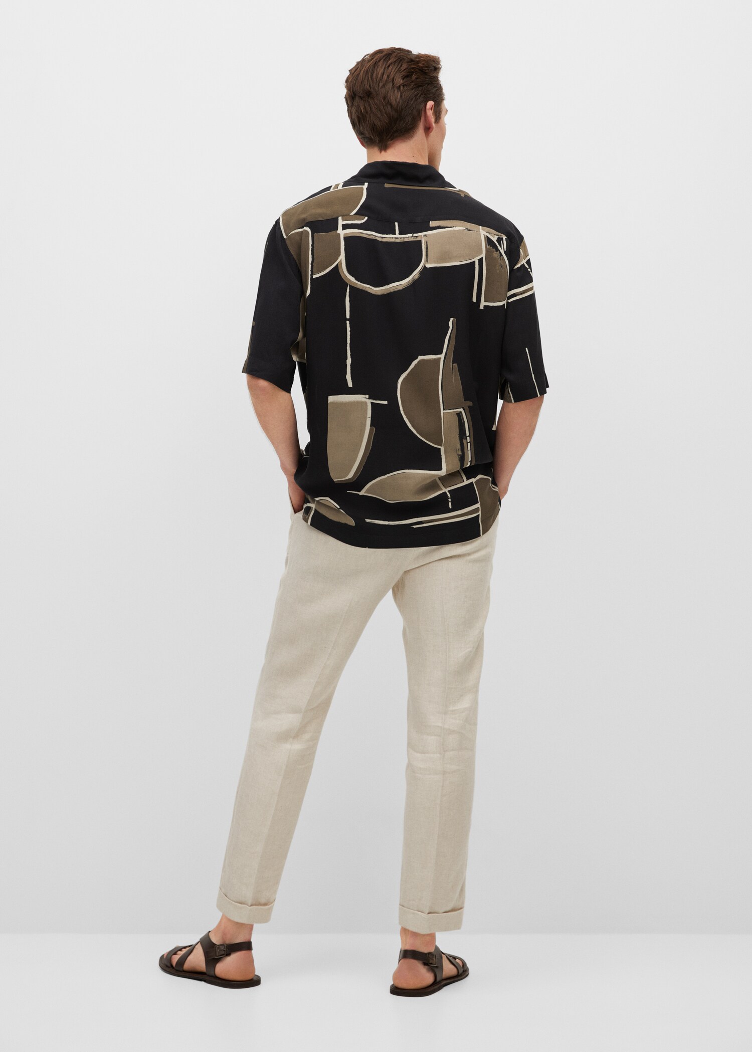 Camisa fluida estampada - Reverso del artículo