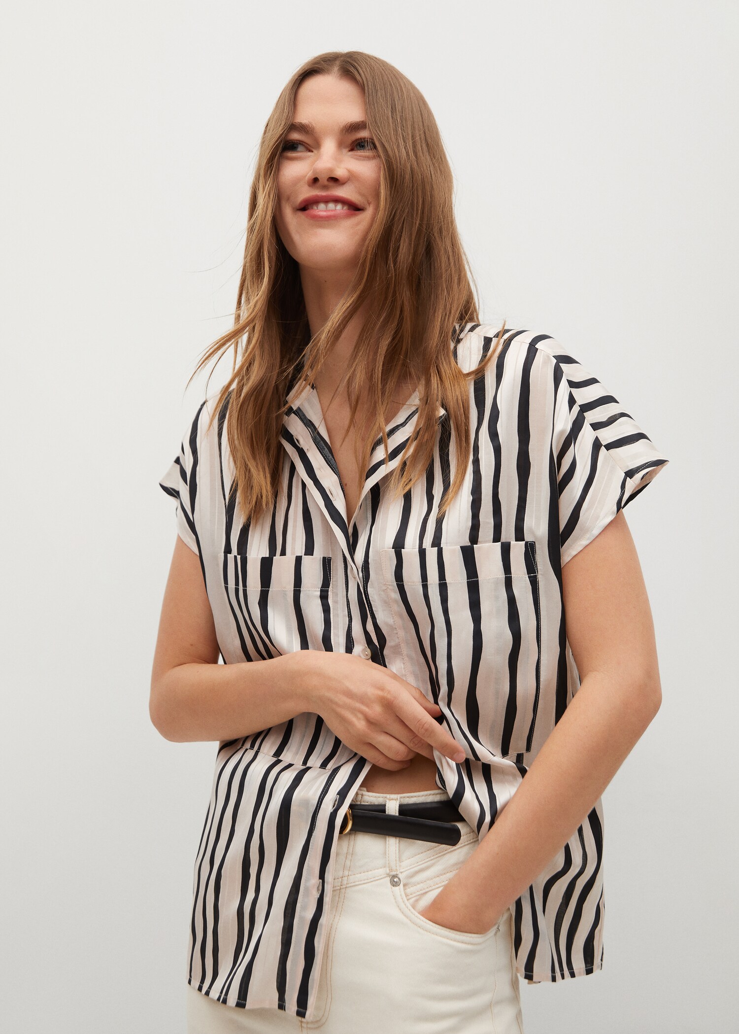 Oversize striped shirt - Details of the article 2