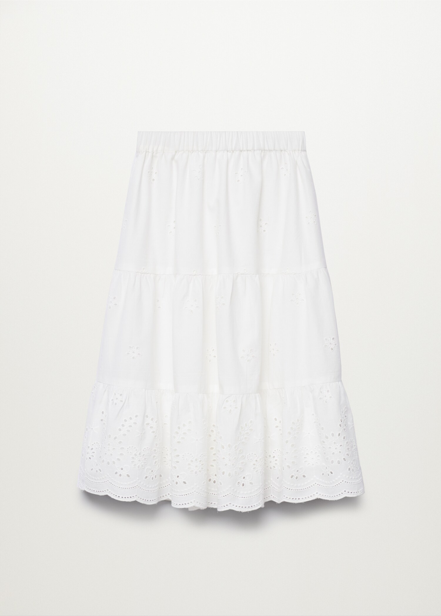 Broderie anglaise cotton skirt - Reverse of the article