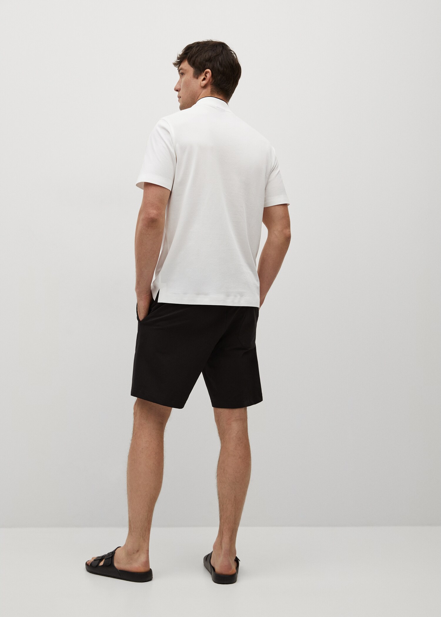 Polo algodón cuello bomber - Reverso del artículo