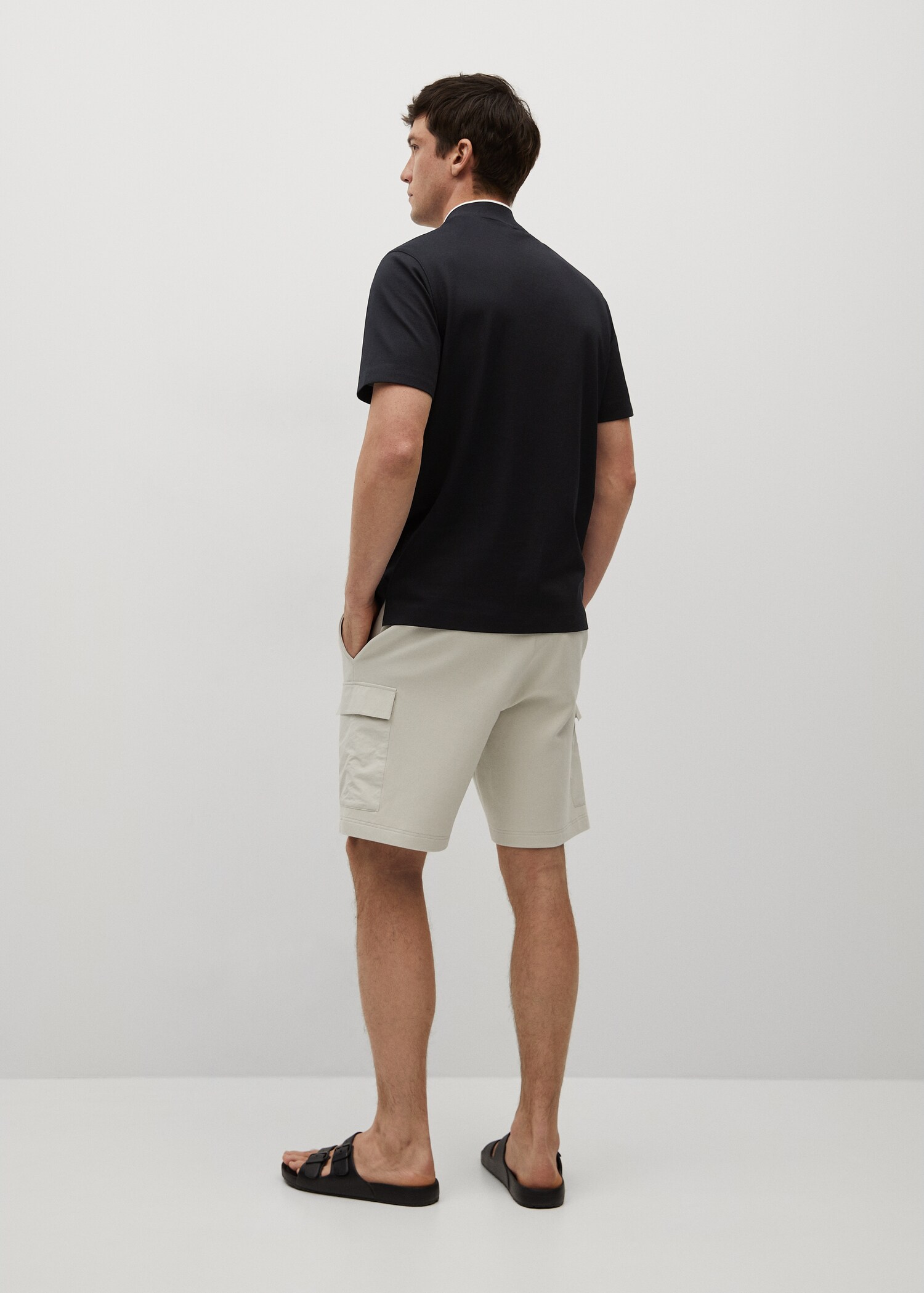 Polo algodón cuello bomber - Reverso del artículo