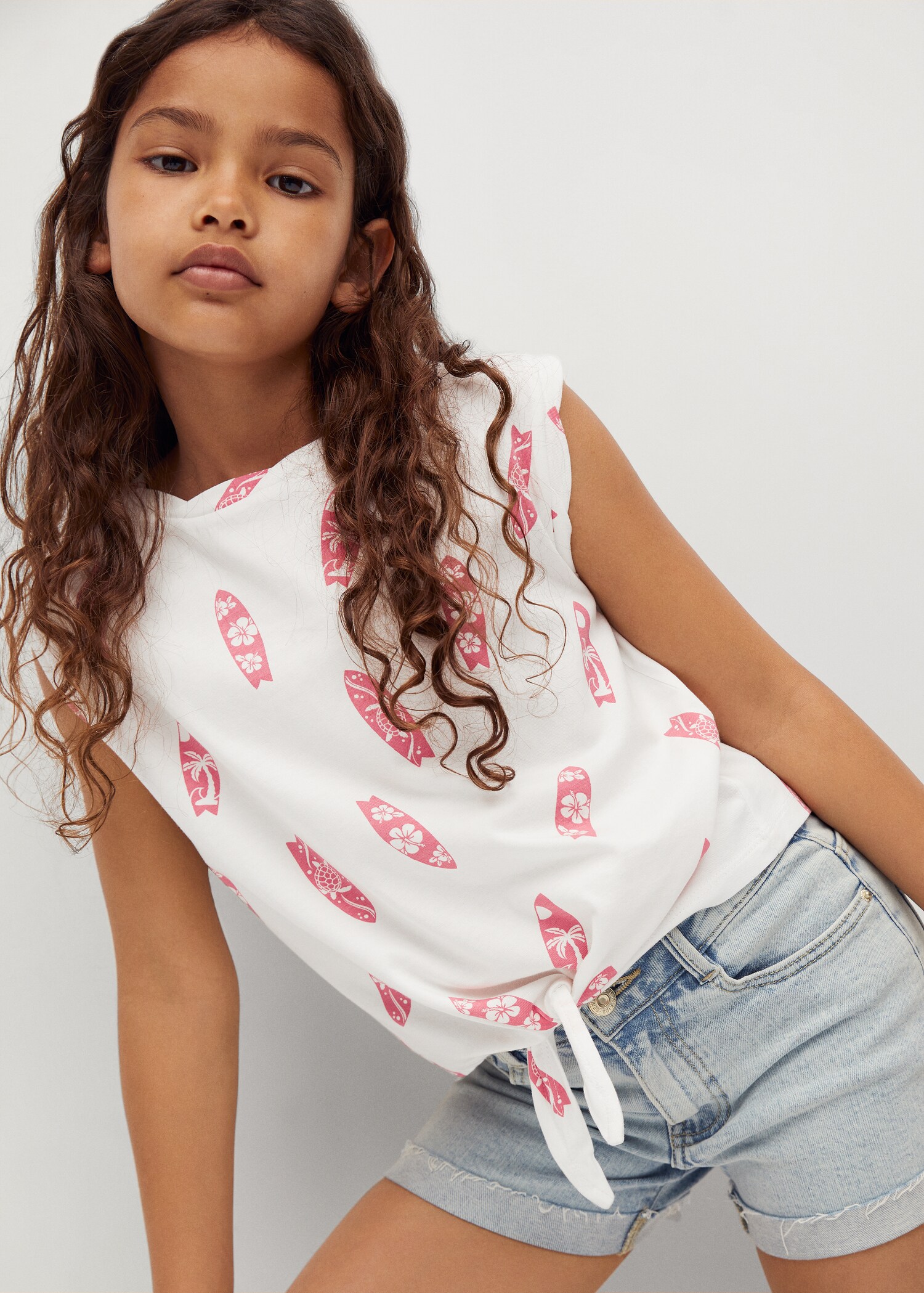 Knot printed T-shirt - Details of the article 1