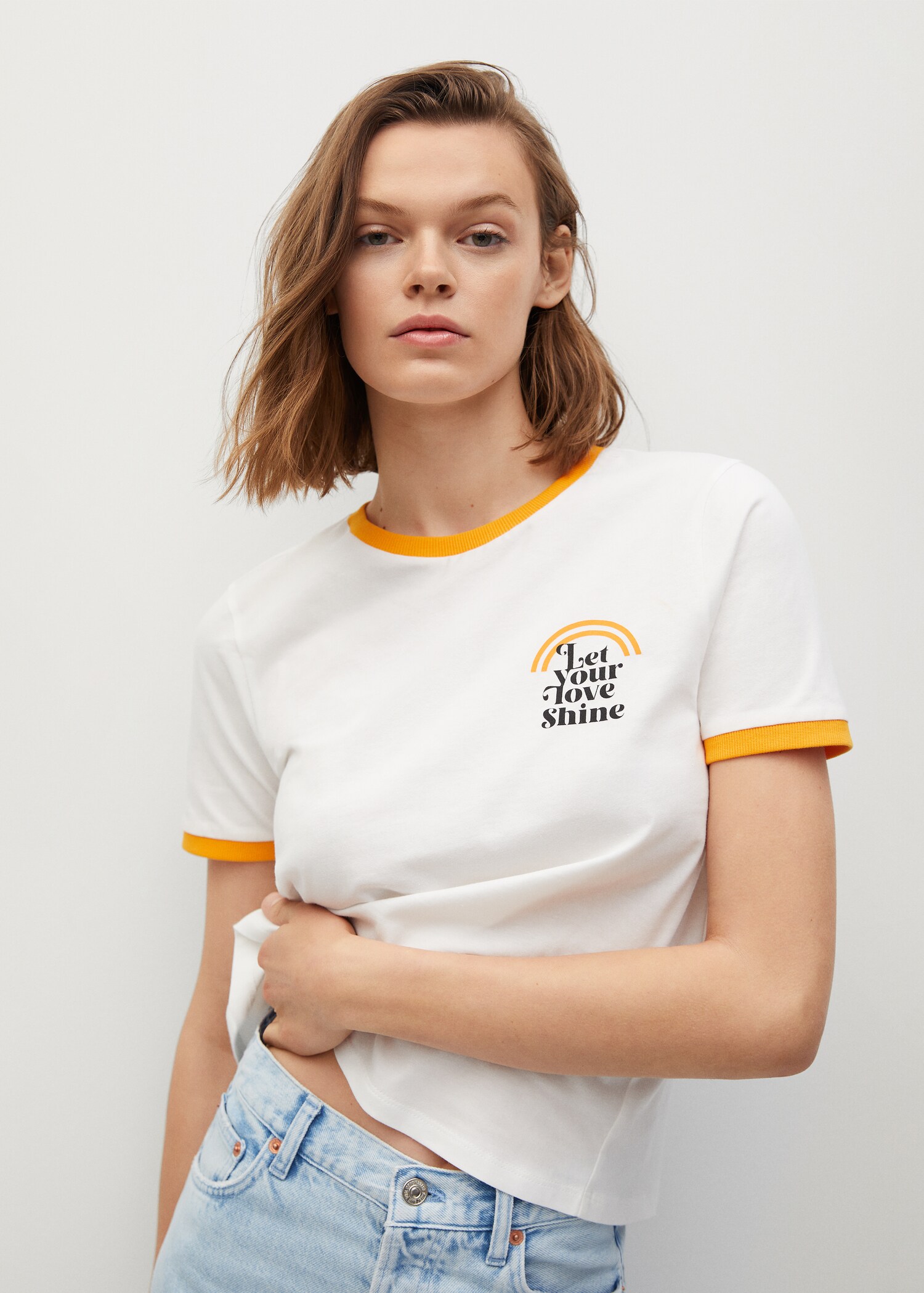 Camiseta algodón orgánico mensaje - Plano medio