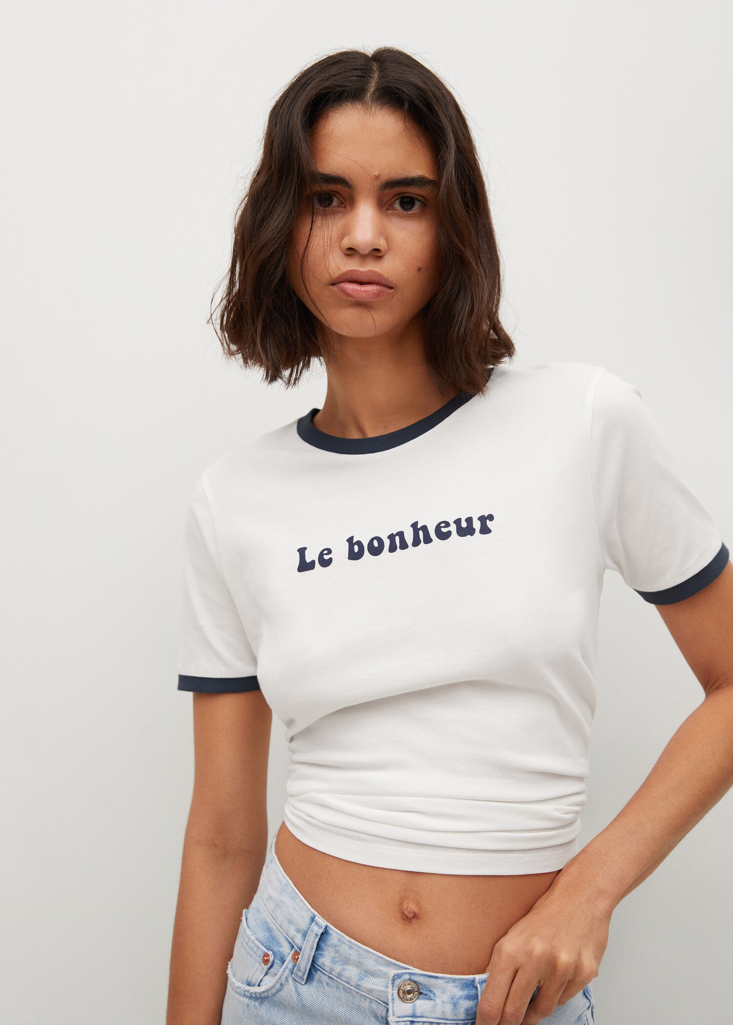 Camiseta algodón orgánico mensaje - Plano medio