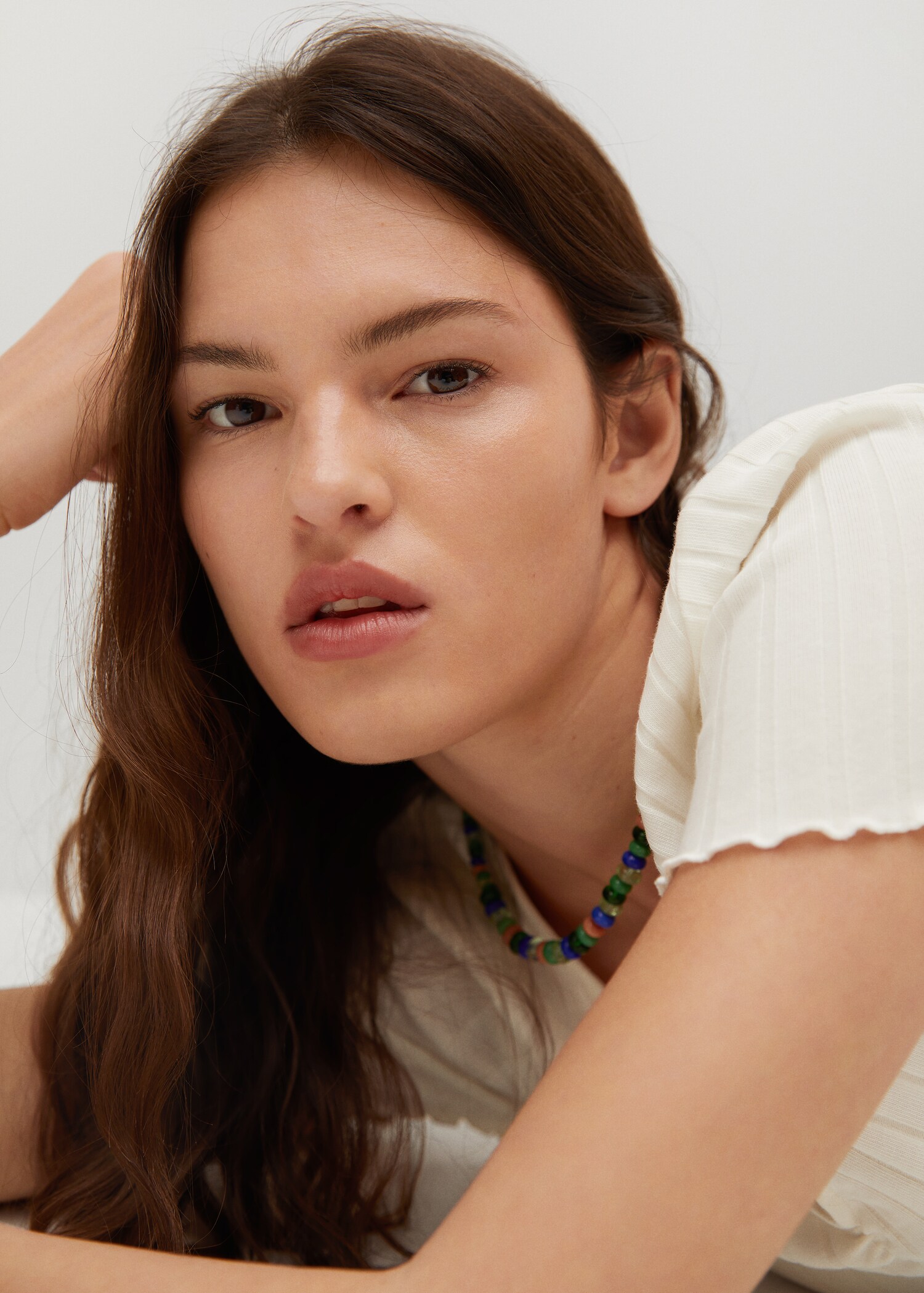 Gathered ribbed t-shirt - Details of the article 2