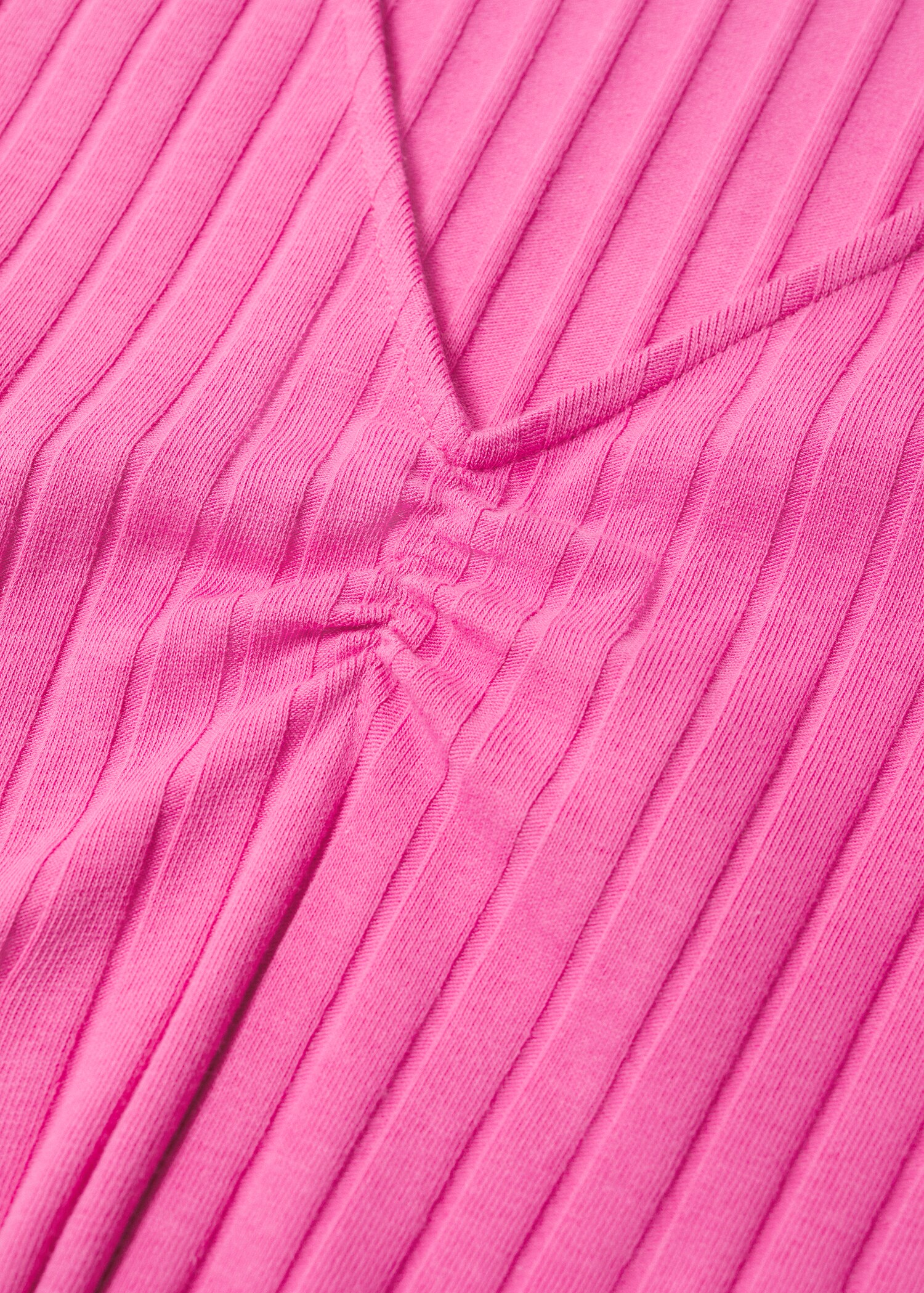 Gathered ribbed t-shirt - Details of the article 8