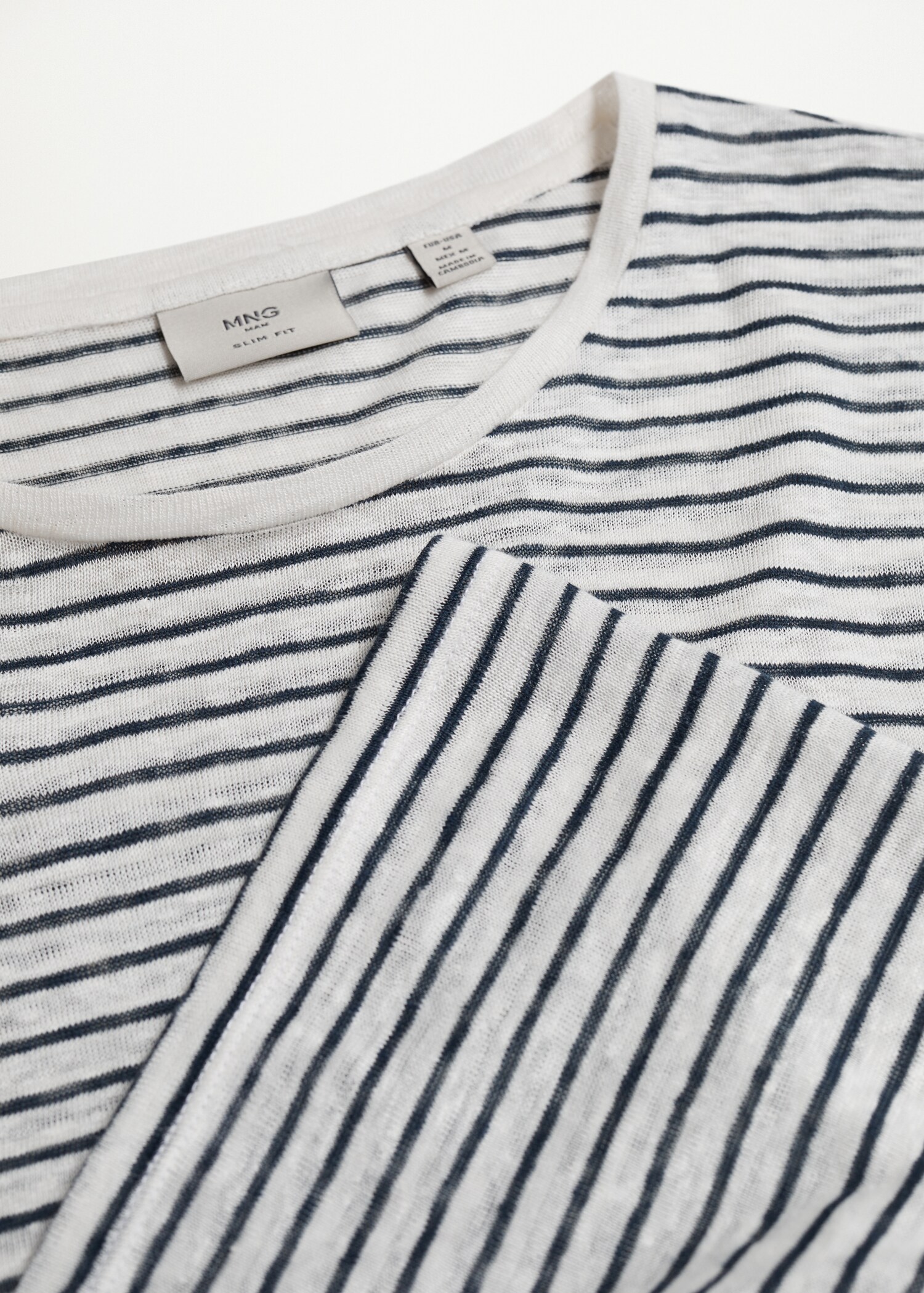 Camiseta 100% lino rayas - Detalle del artículo 8