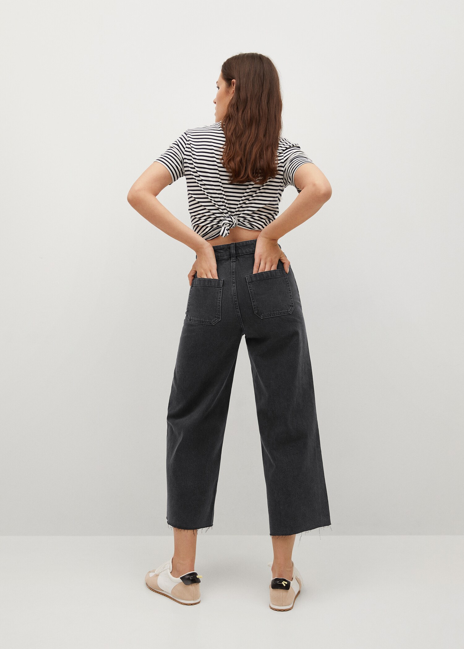 Jupe-culotte jean taille haute - Verso de l’article