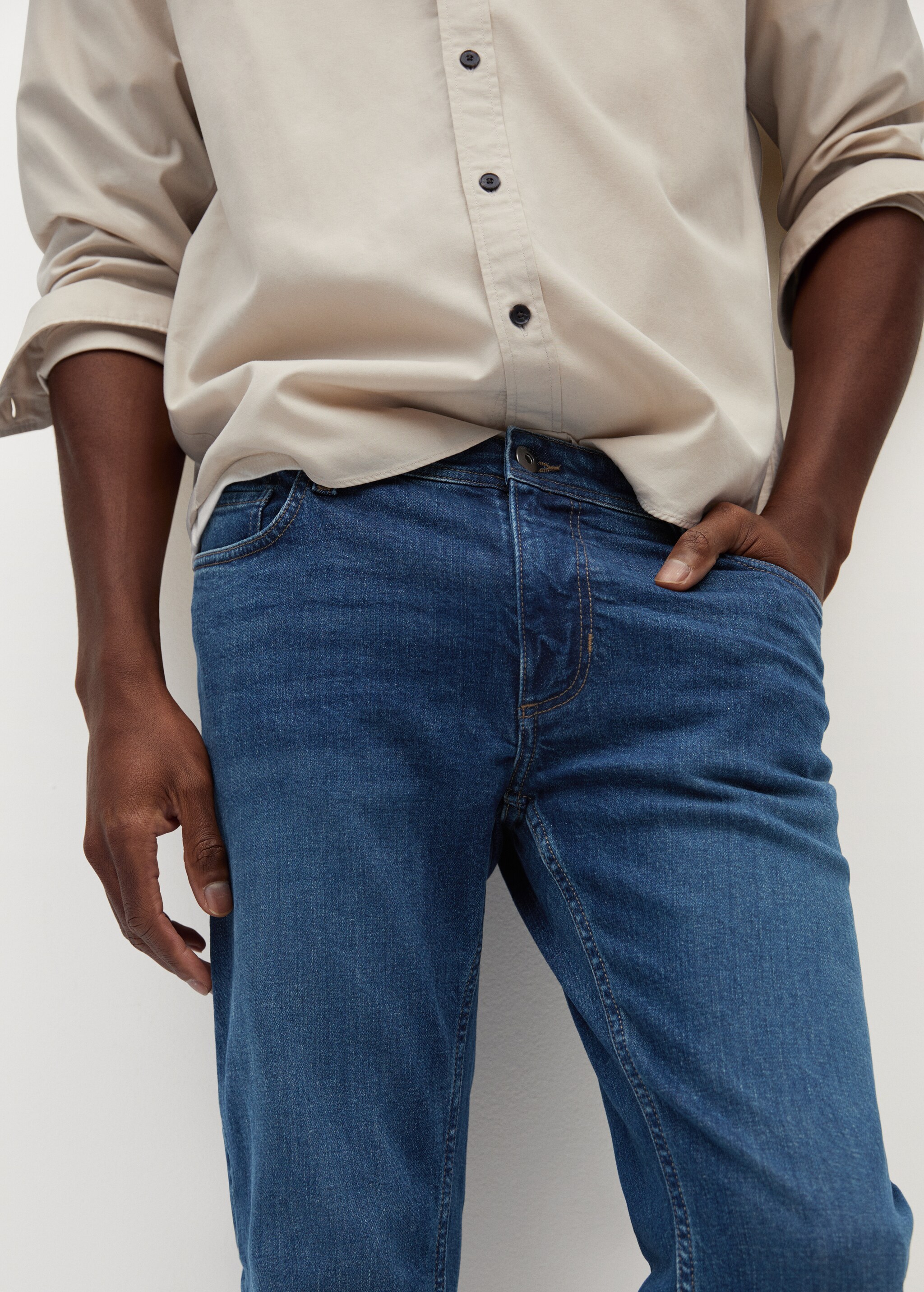Jan slim-fit dark-wash jeans - Details of the article 1