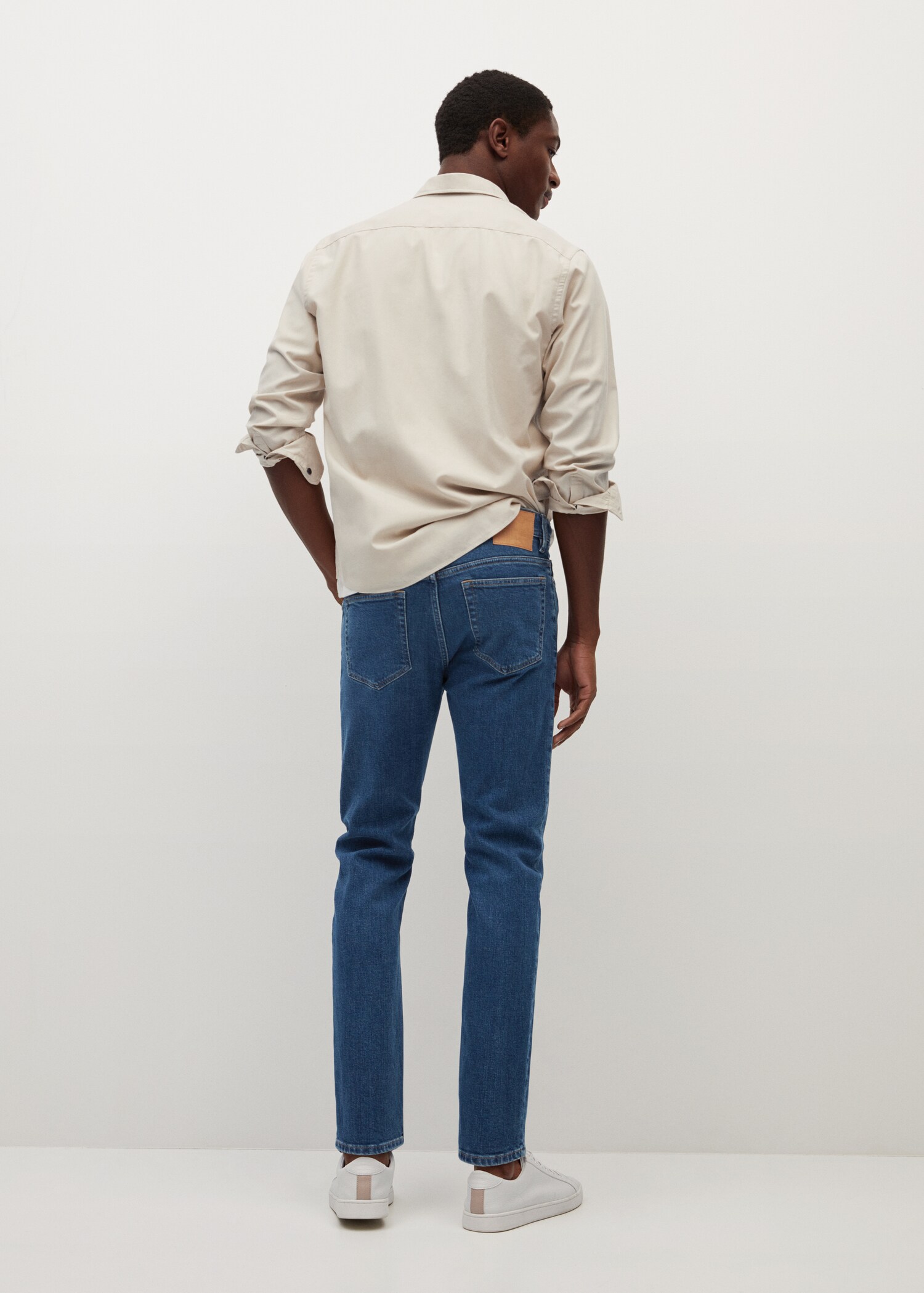 Slim Fit-Jeans Jan mit dunkler Waschung - Rückseite des Artikels