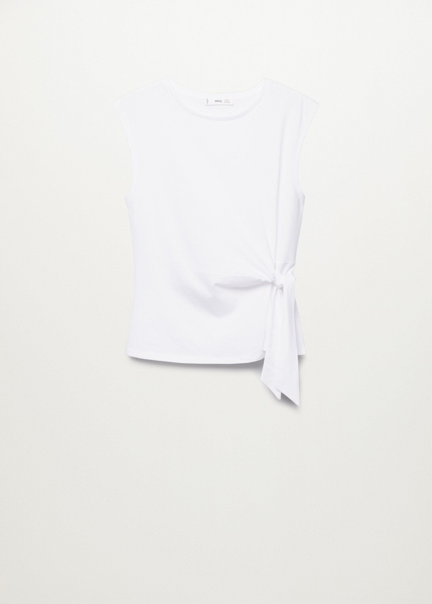 T-Shirt aus recycelter Baumwolle mit Knoten - Artikel ohne Model