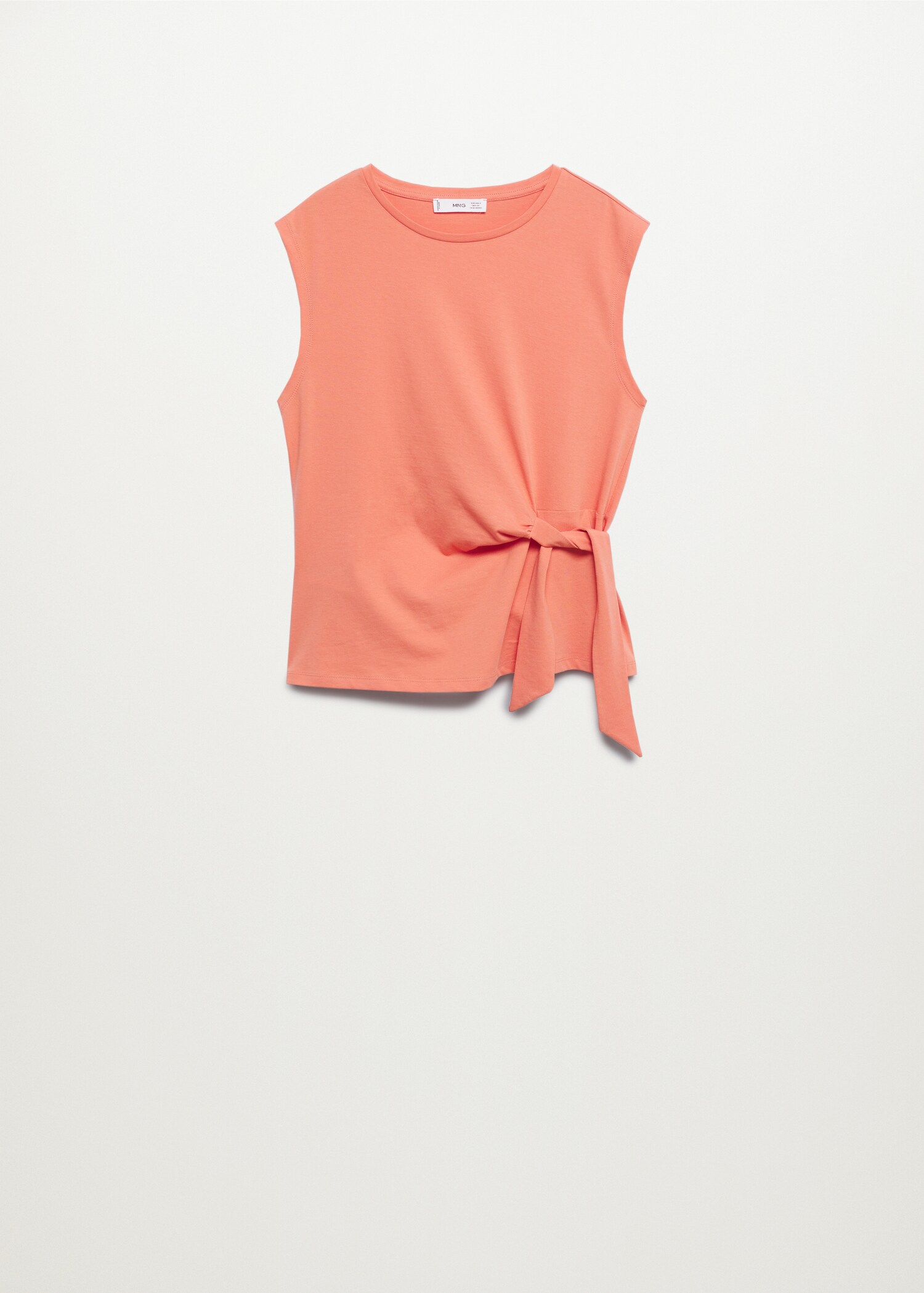 T-Shirt aus recycelter Baumwolle mit Knoten - Artikel ohne Model