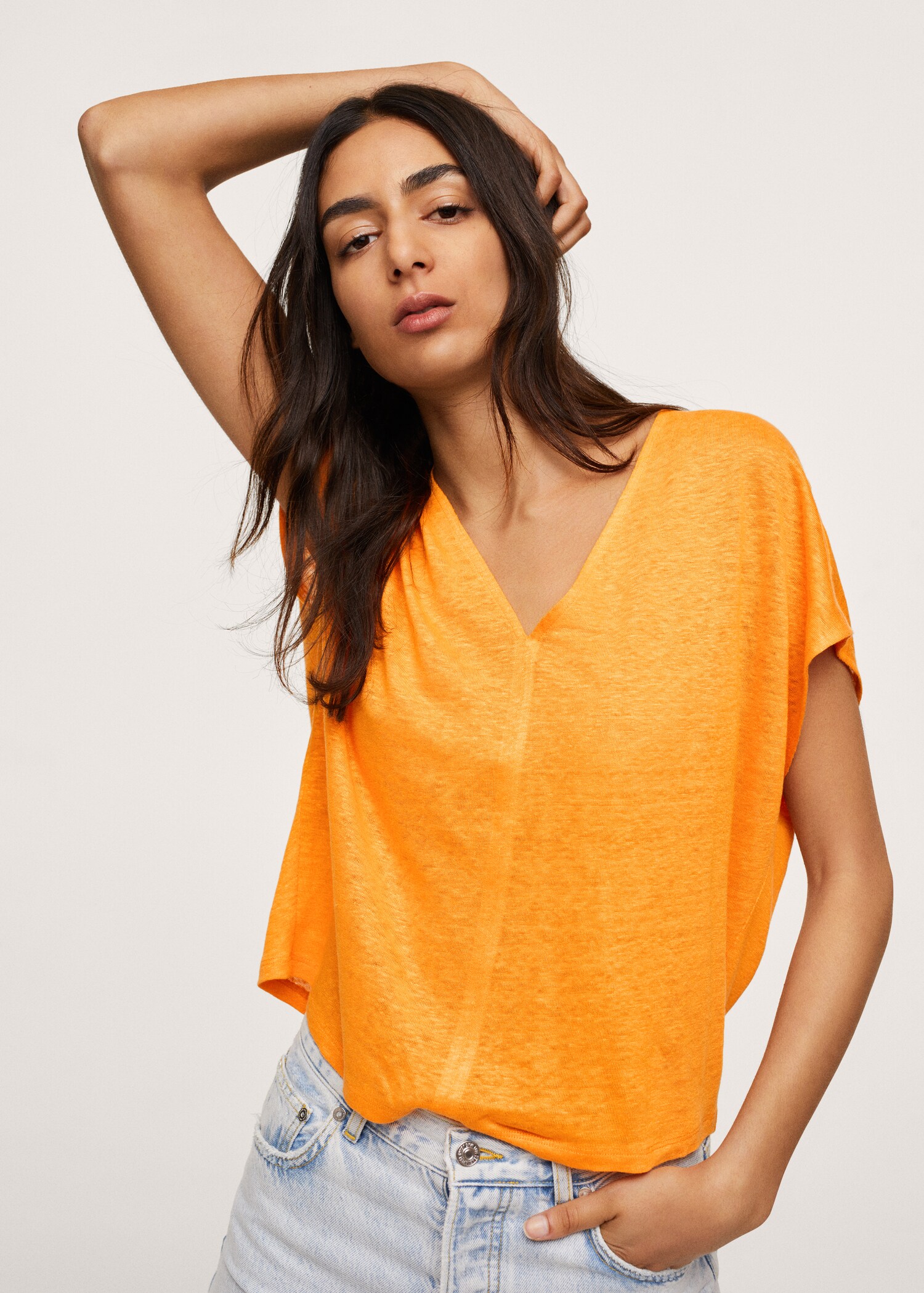 T-shirt 100 % lin - Plan moyen