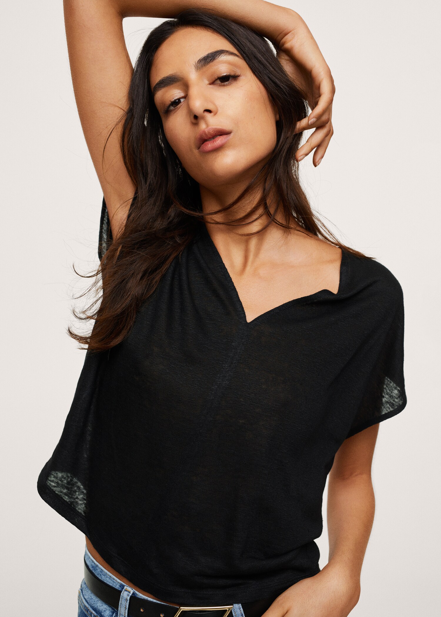 T-shirt 100 % lin - Plan moyen