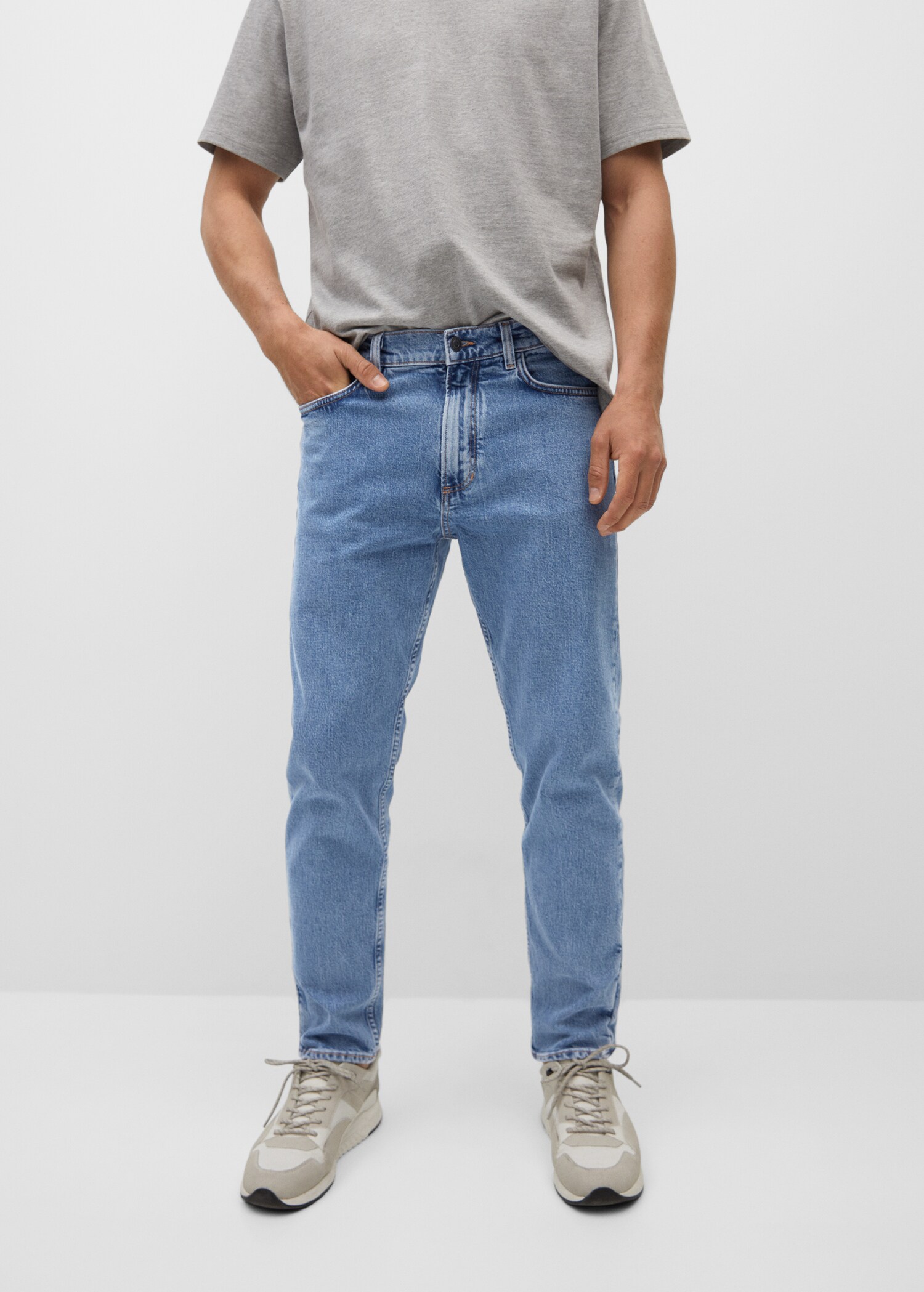 Jeans Ben tapered cropped - Plano medio