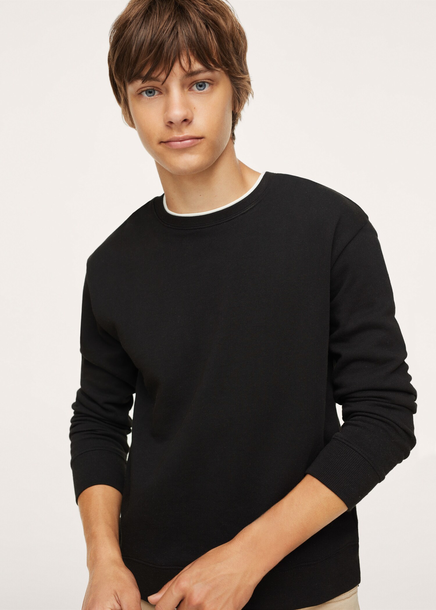 Basic-Baumwollsweatshirt - Mittlere Ansicht