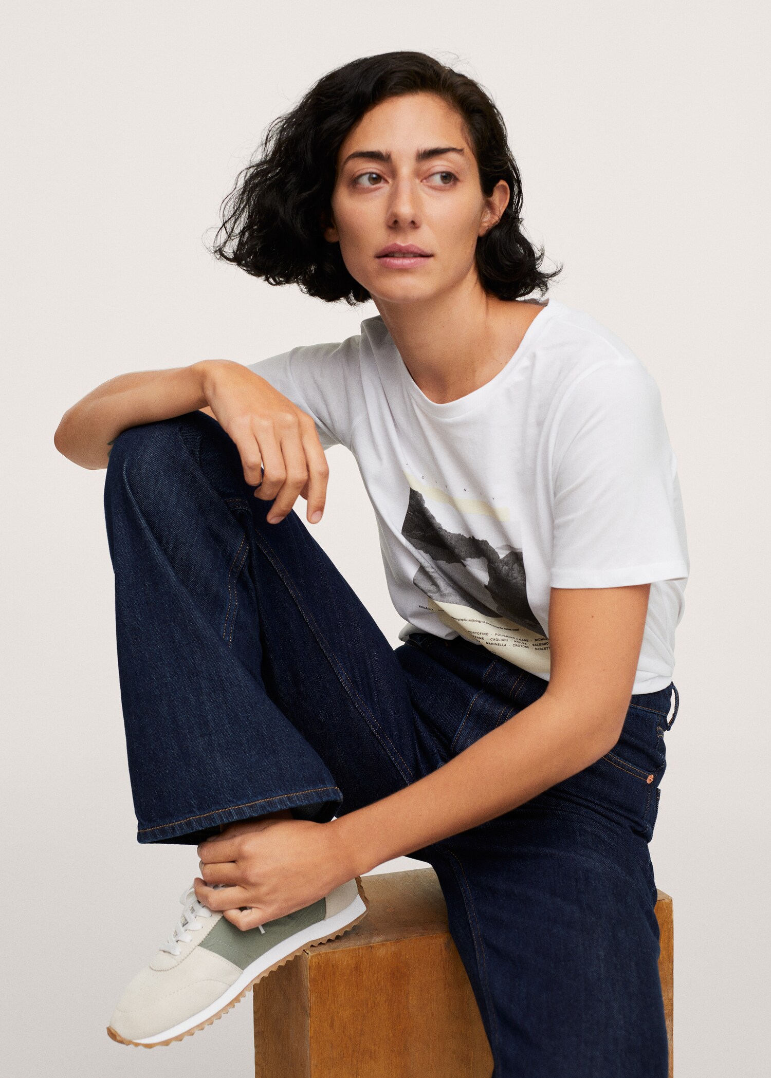 Printed cotton-blend T-shirt - Details of the article 1