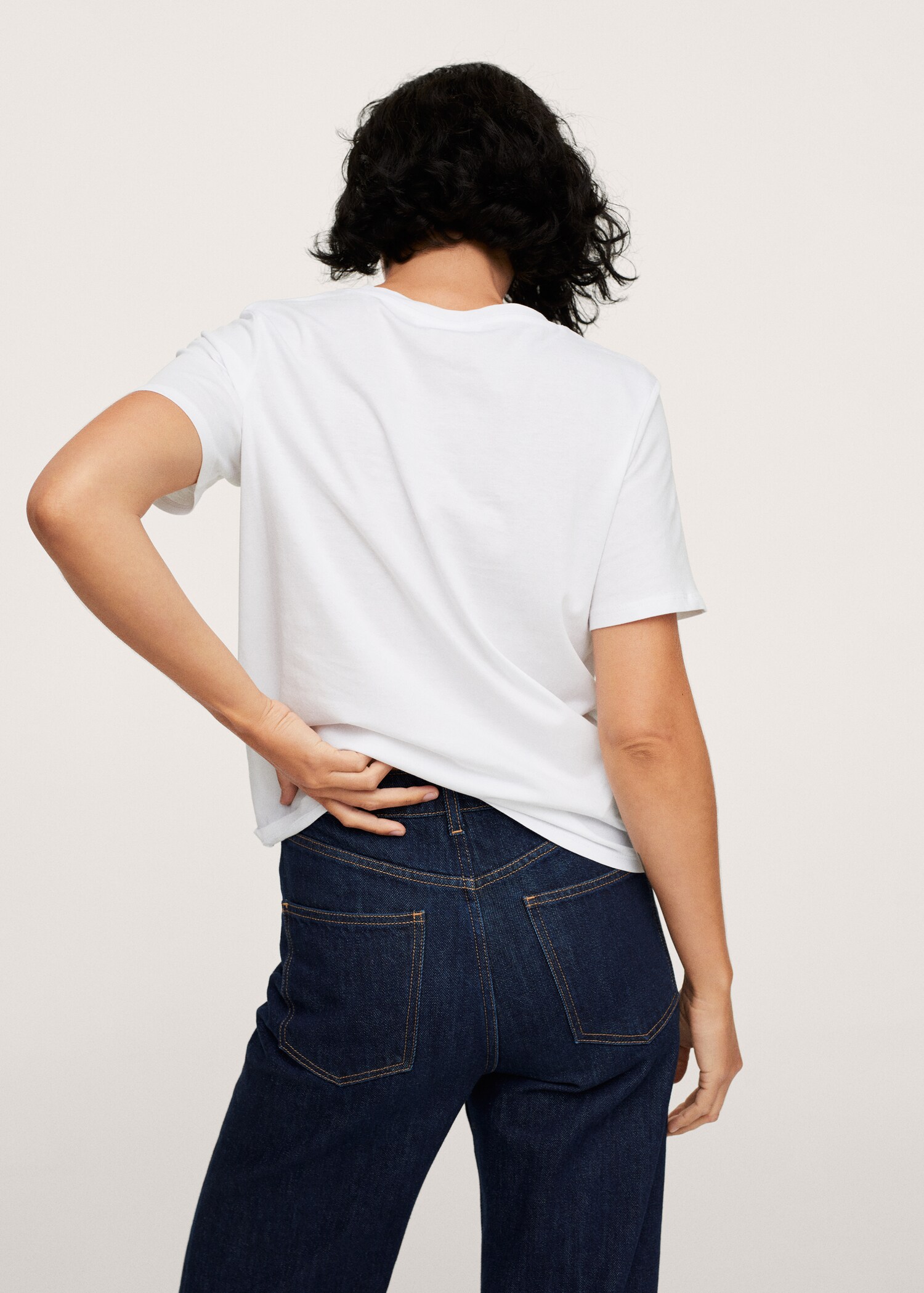 Printed cotton-blend T-shirt - Reverse of the article