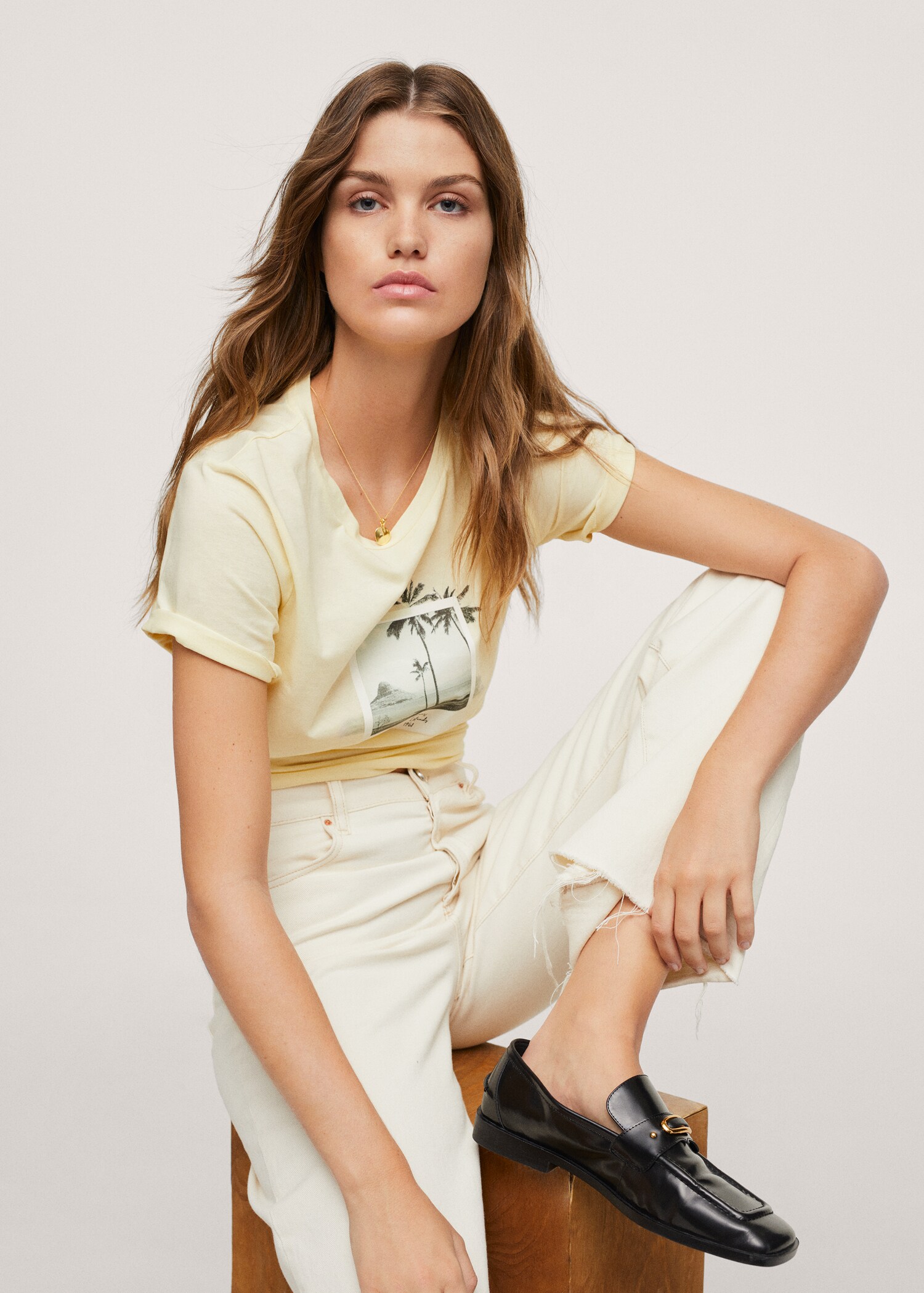 Printed cotton-blend T-shirt - Details of the article 2