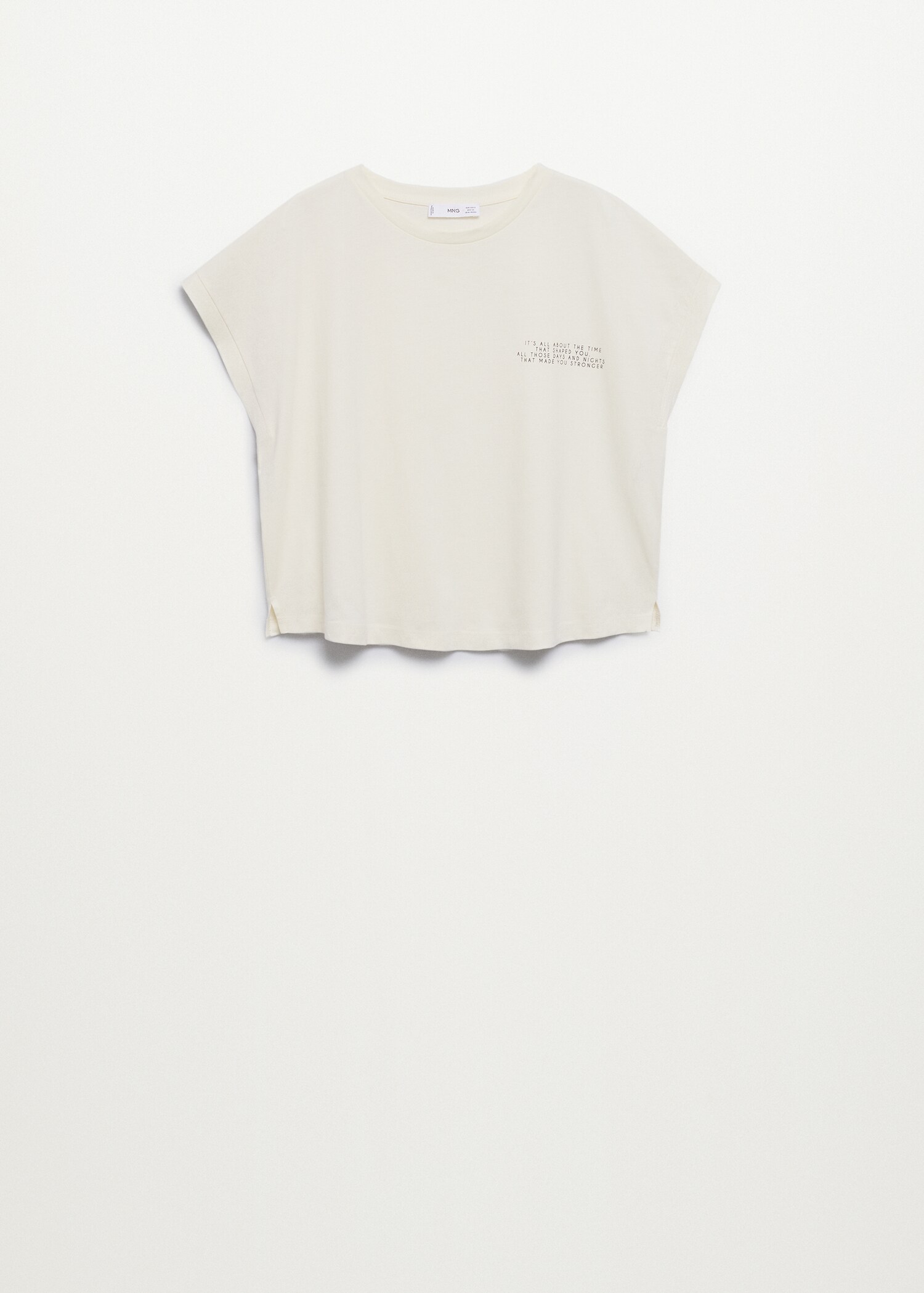 Message crop T-shirt - Article without model