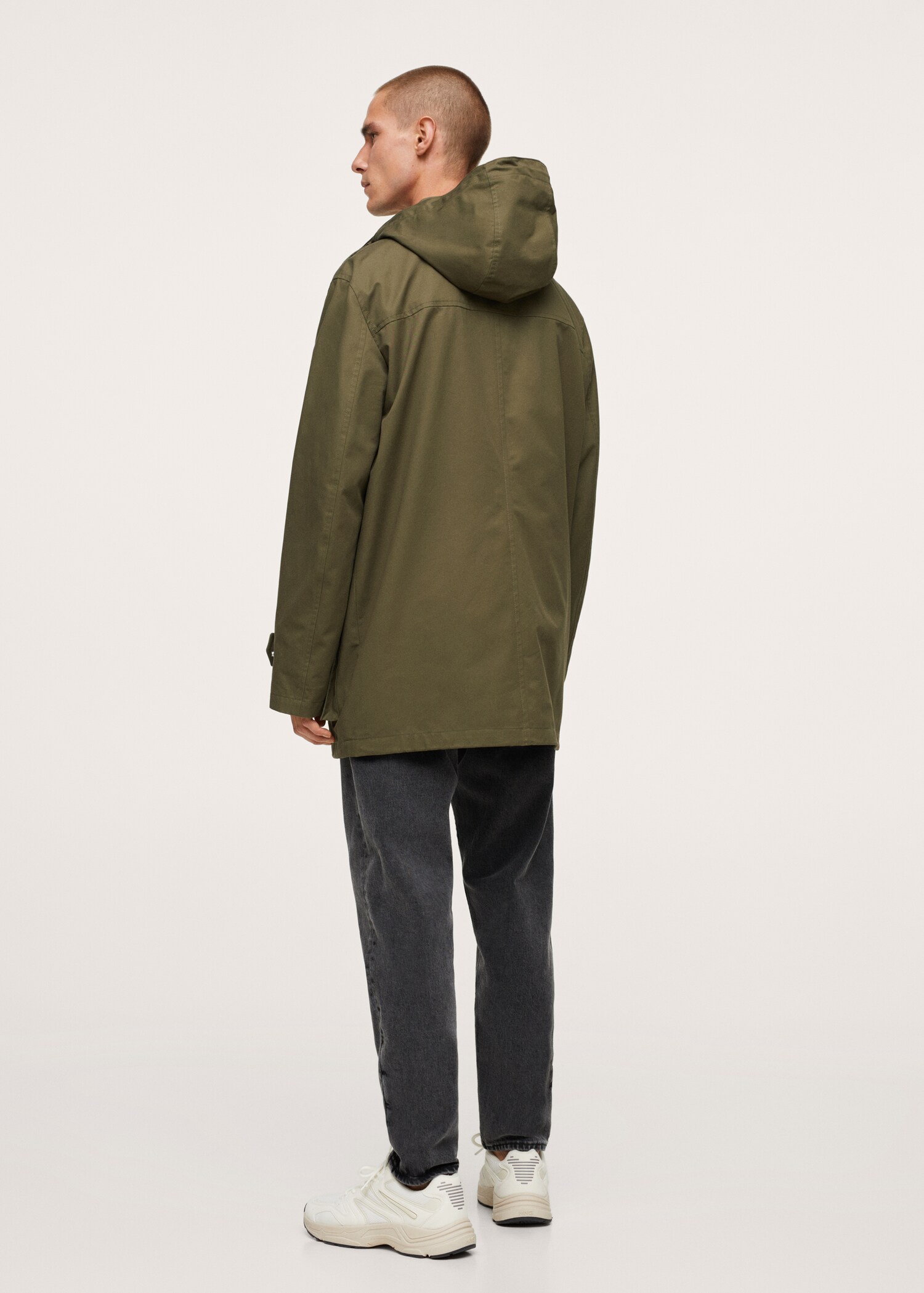Baumwollparka mit Taschen - Rückseite des Artikels