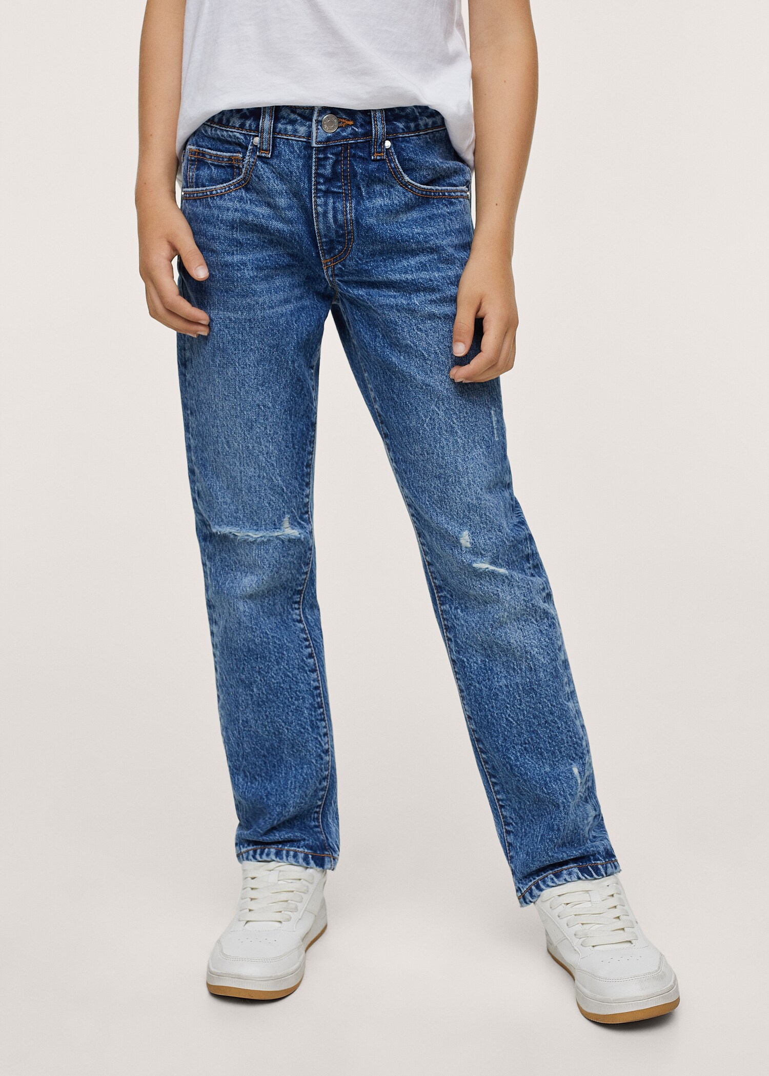 Džíny regular fit s dekorativním roztrháním - Detail zboží 1