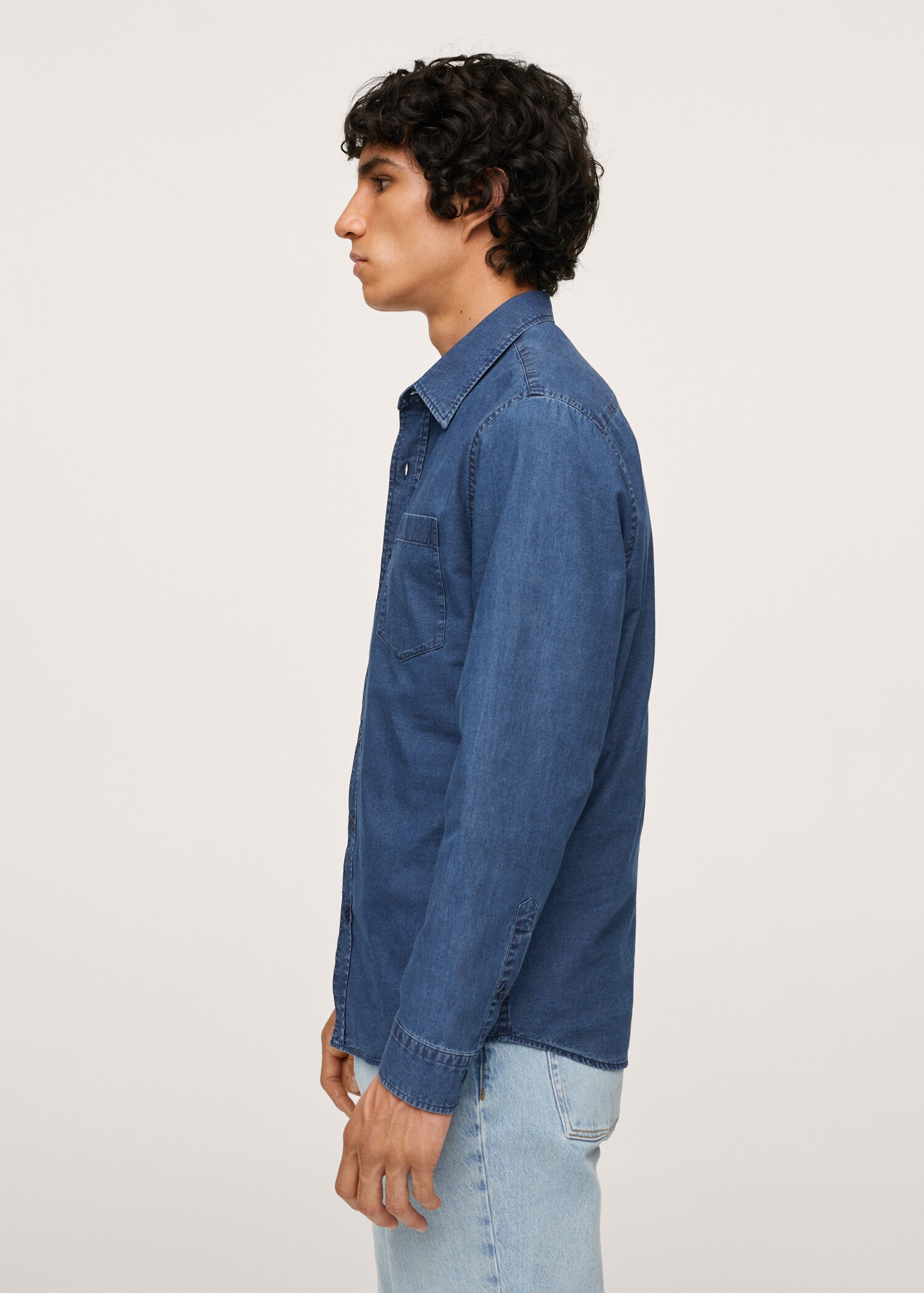 Regular Fit-Jeanshemd mit Tasche - Detail des Artikels 2
