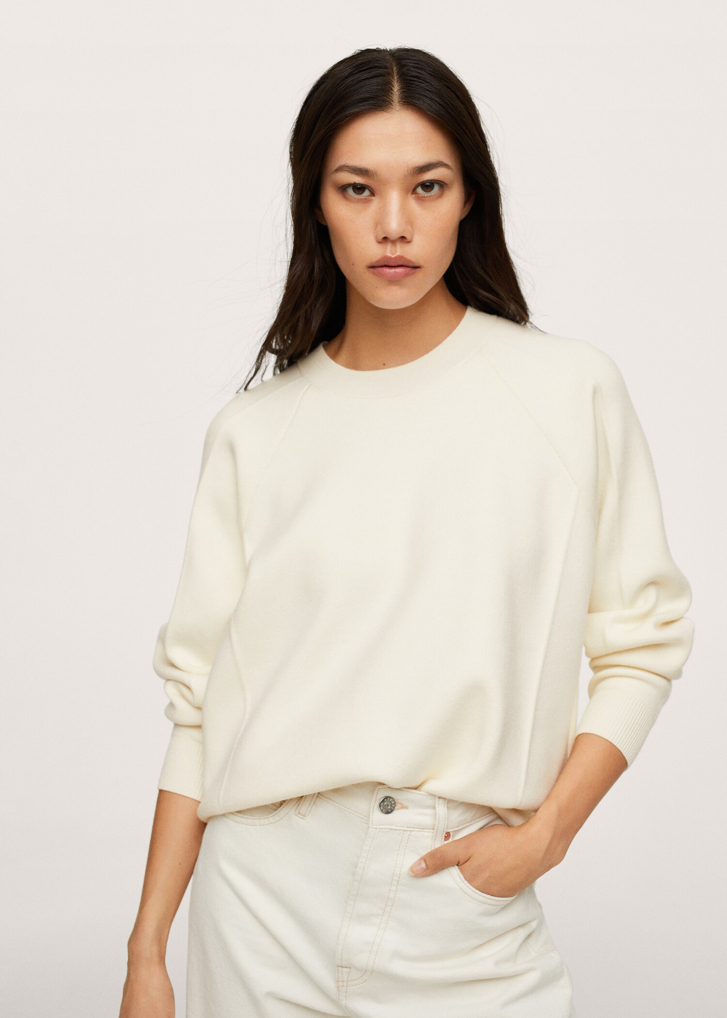 Stretch knit sweater - Medium plane