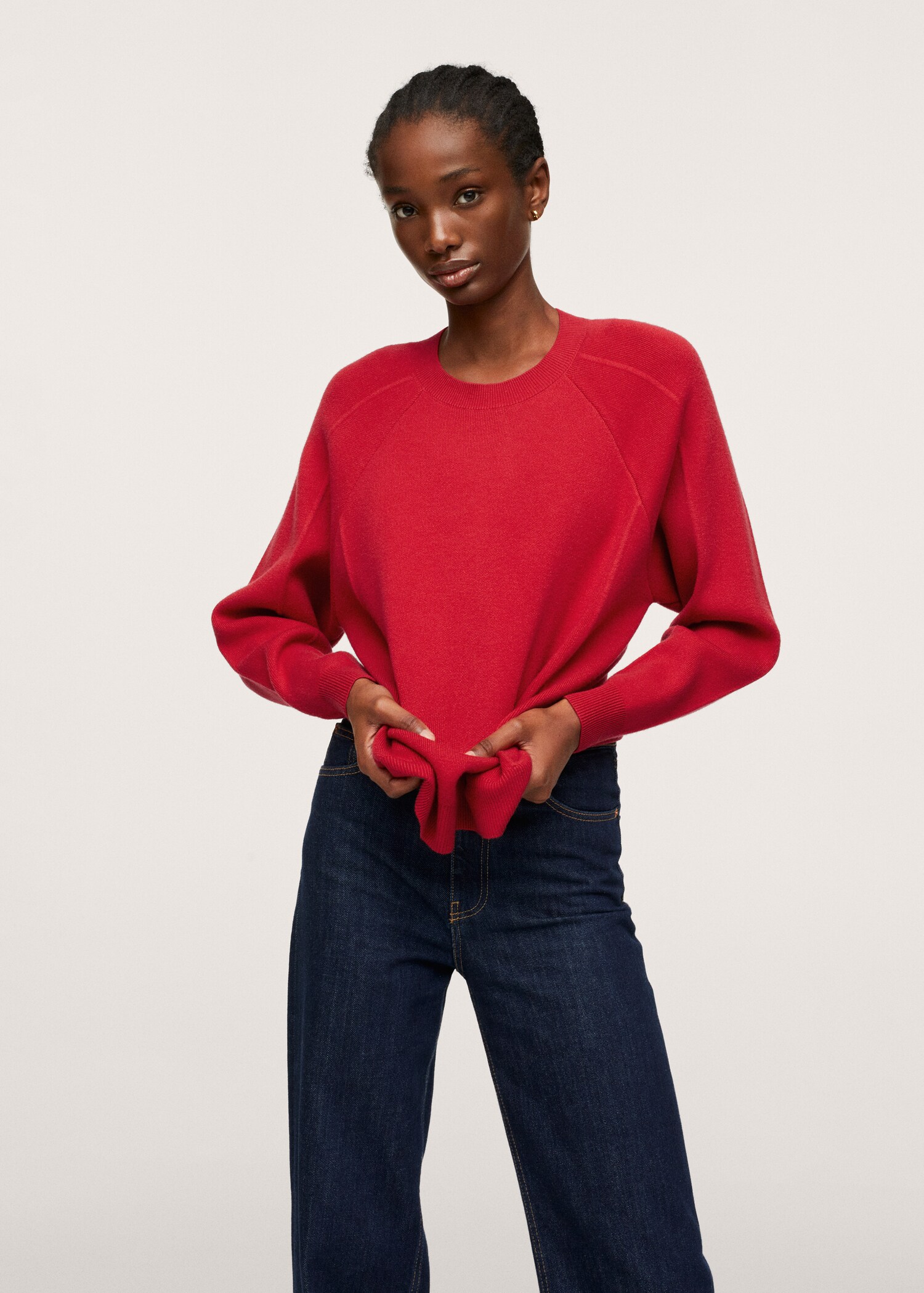 Stretch knit sweater - Medium plane
