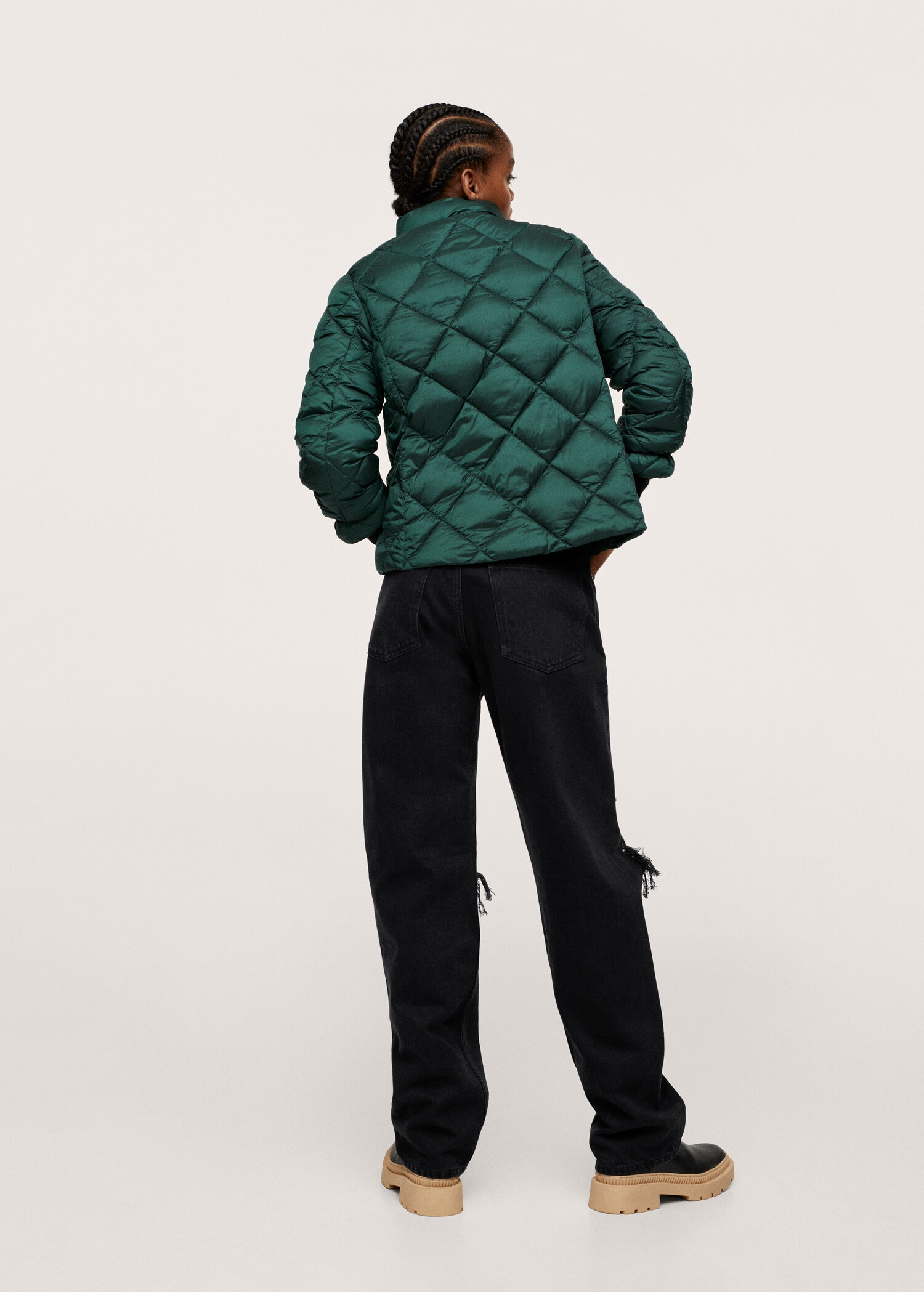 Anorak acolchado impermeable rombos - Reverso del artículo