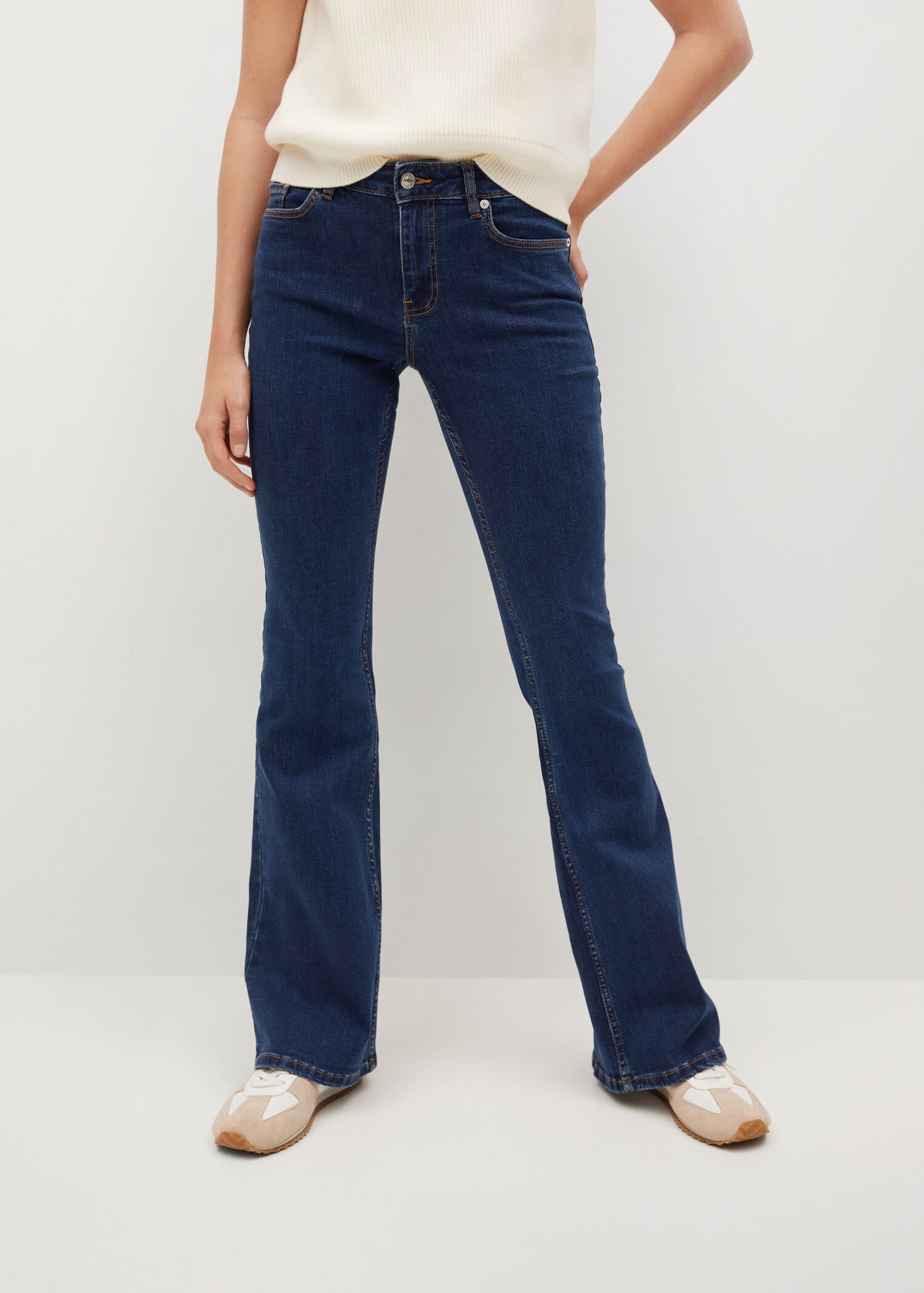 Mid-rise flared jeans - Medium plane