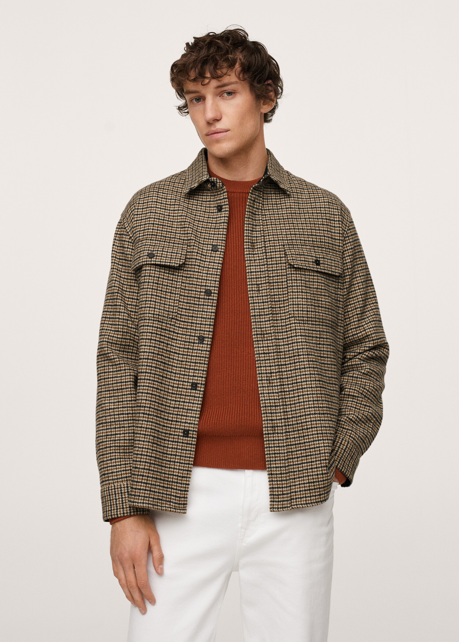 Sobrecamisa pata de gallo - Plano medio