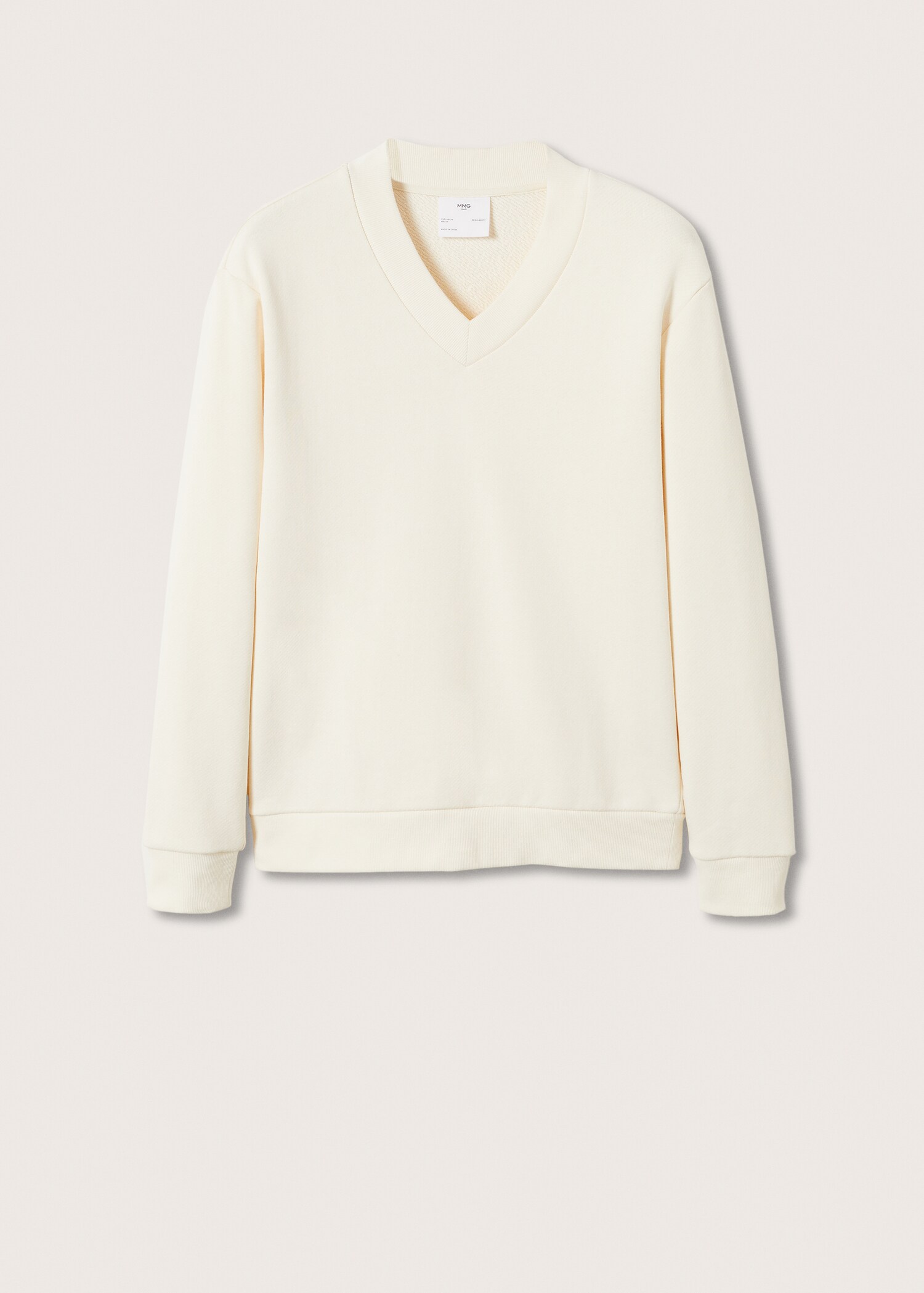 V-neck cotton sweatshirt - Article without model