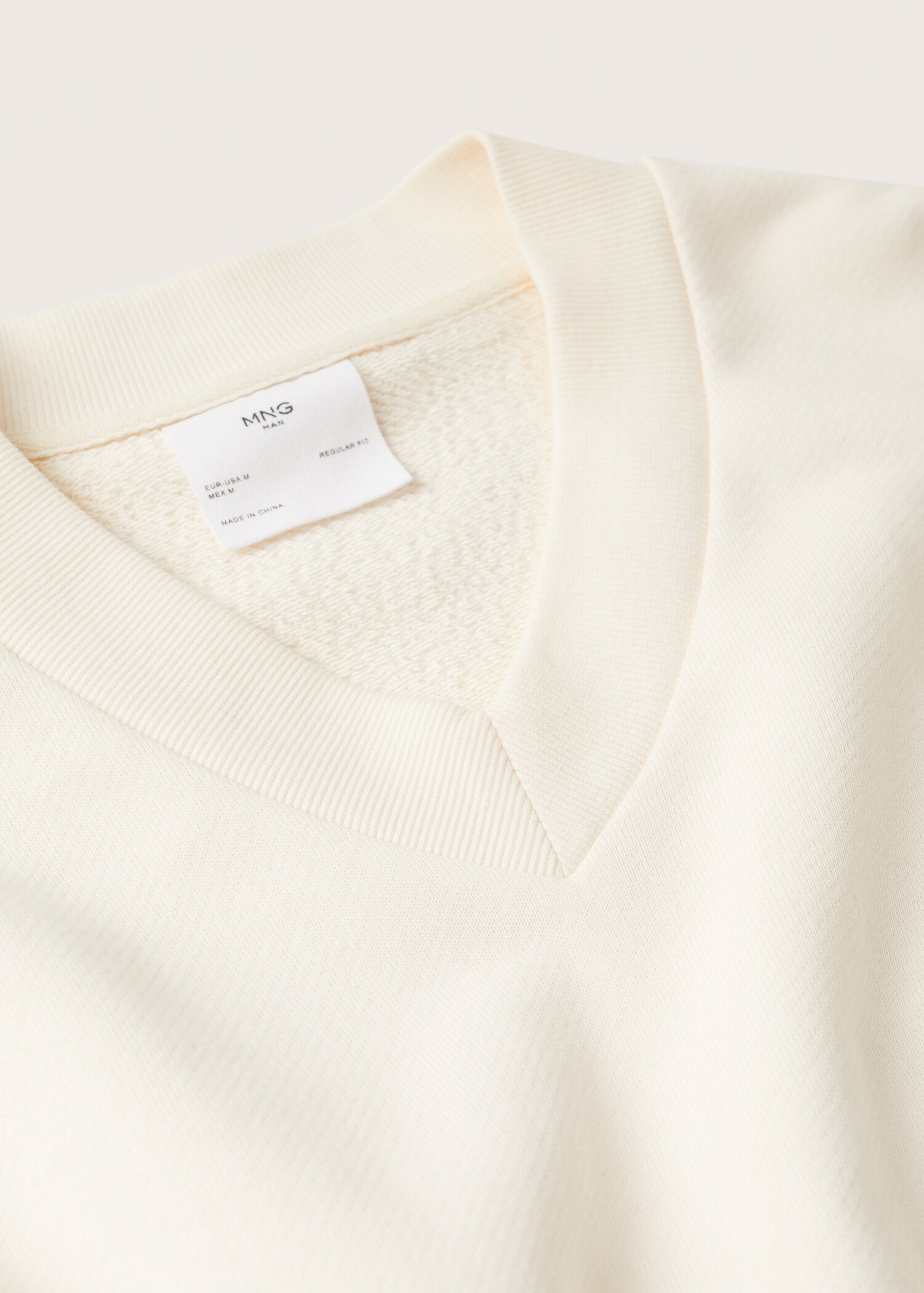 V-neck cotton sweatshirt - Details of the article 7