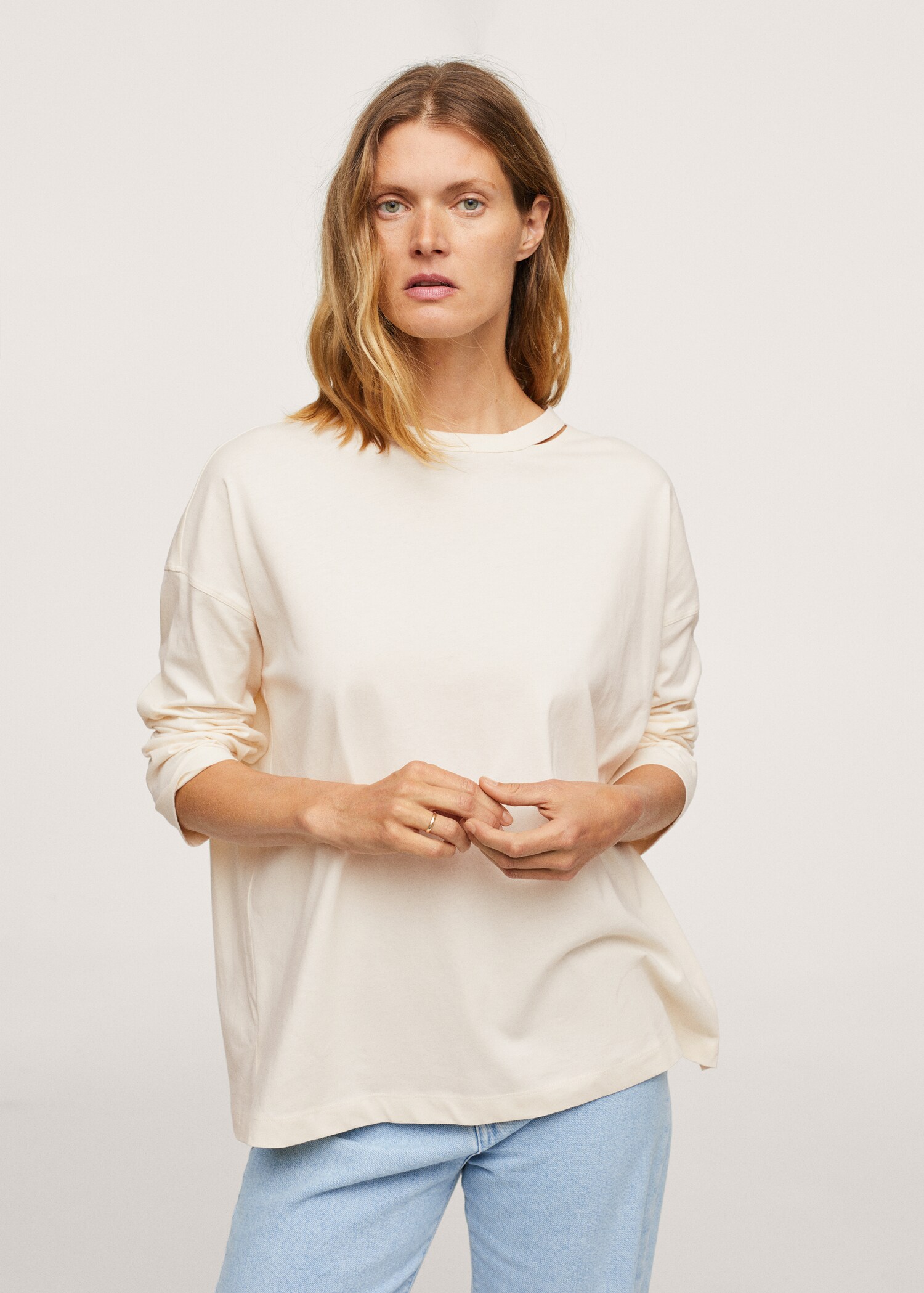 Oversized long-sleeved t-shirt - Medium plane