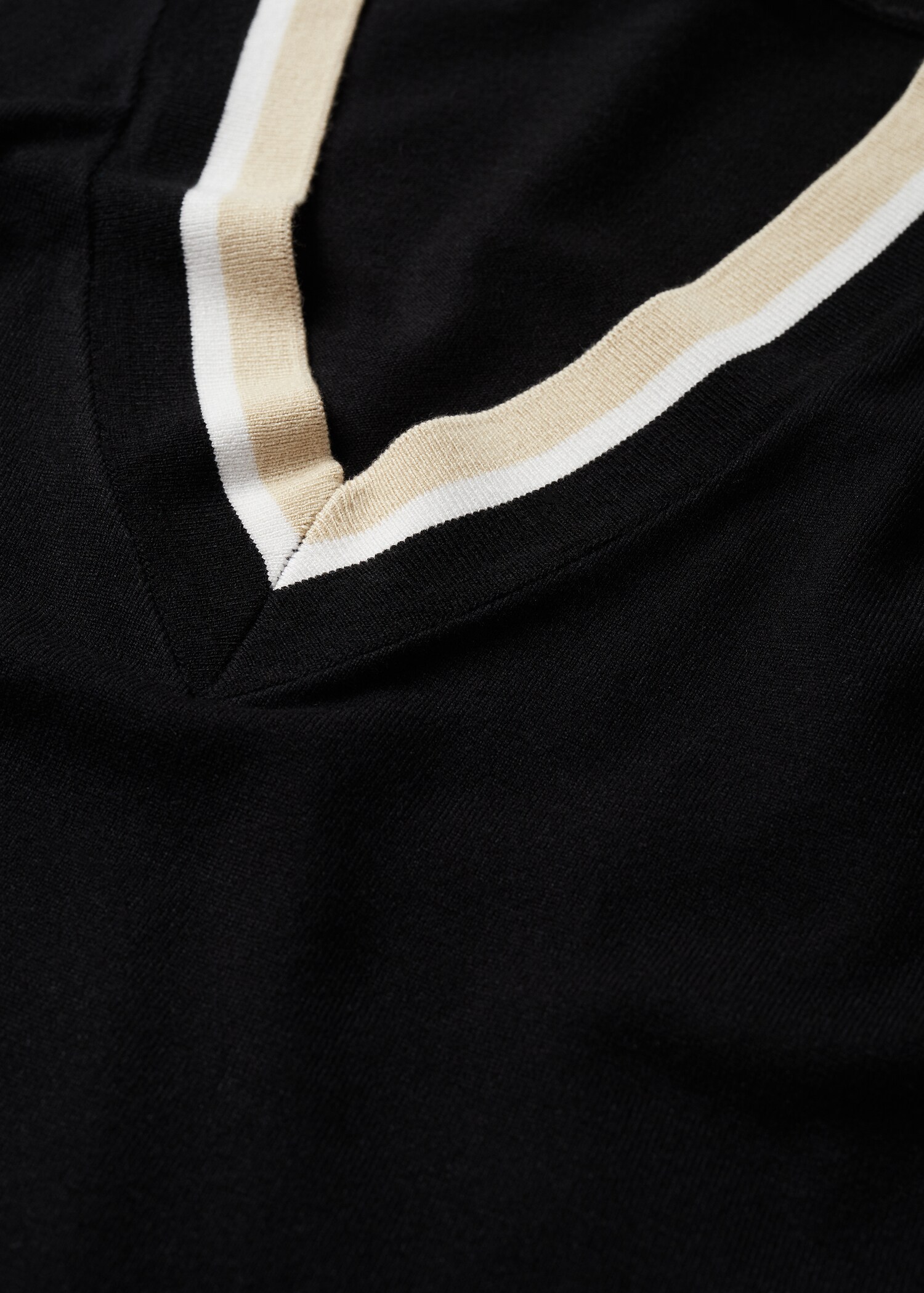 Jersey cuello pico contraste - Detalle del artículo 8