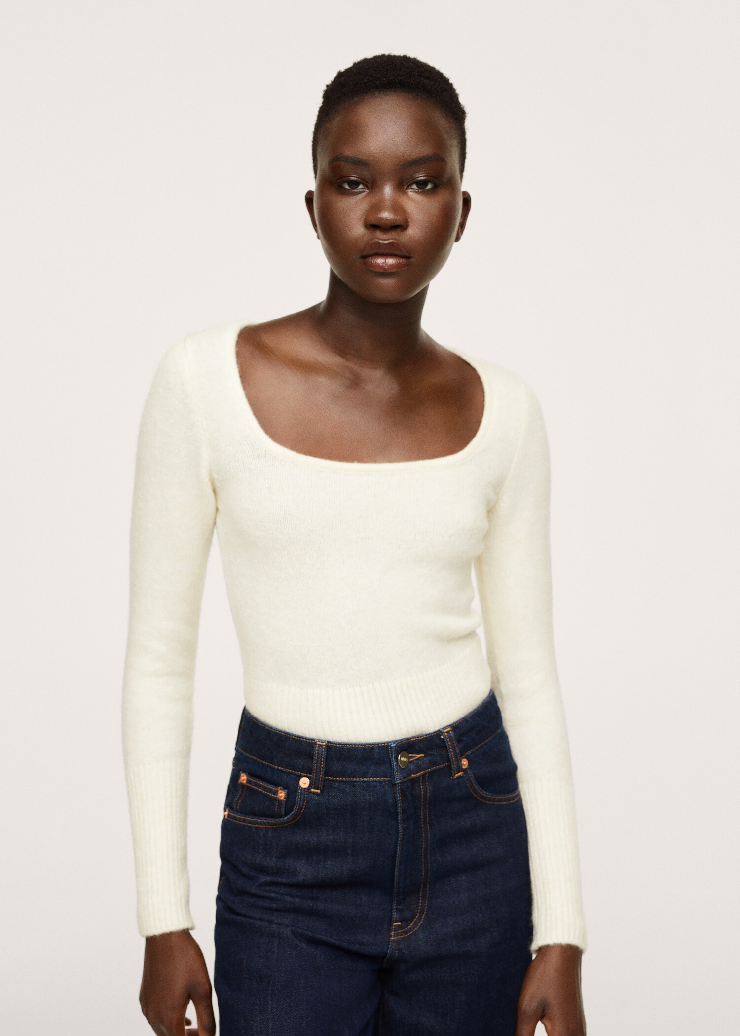 Textured knit sweater - Medium plane