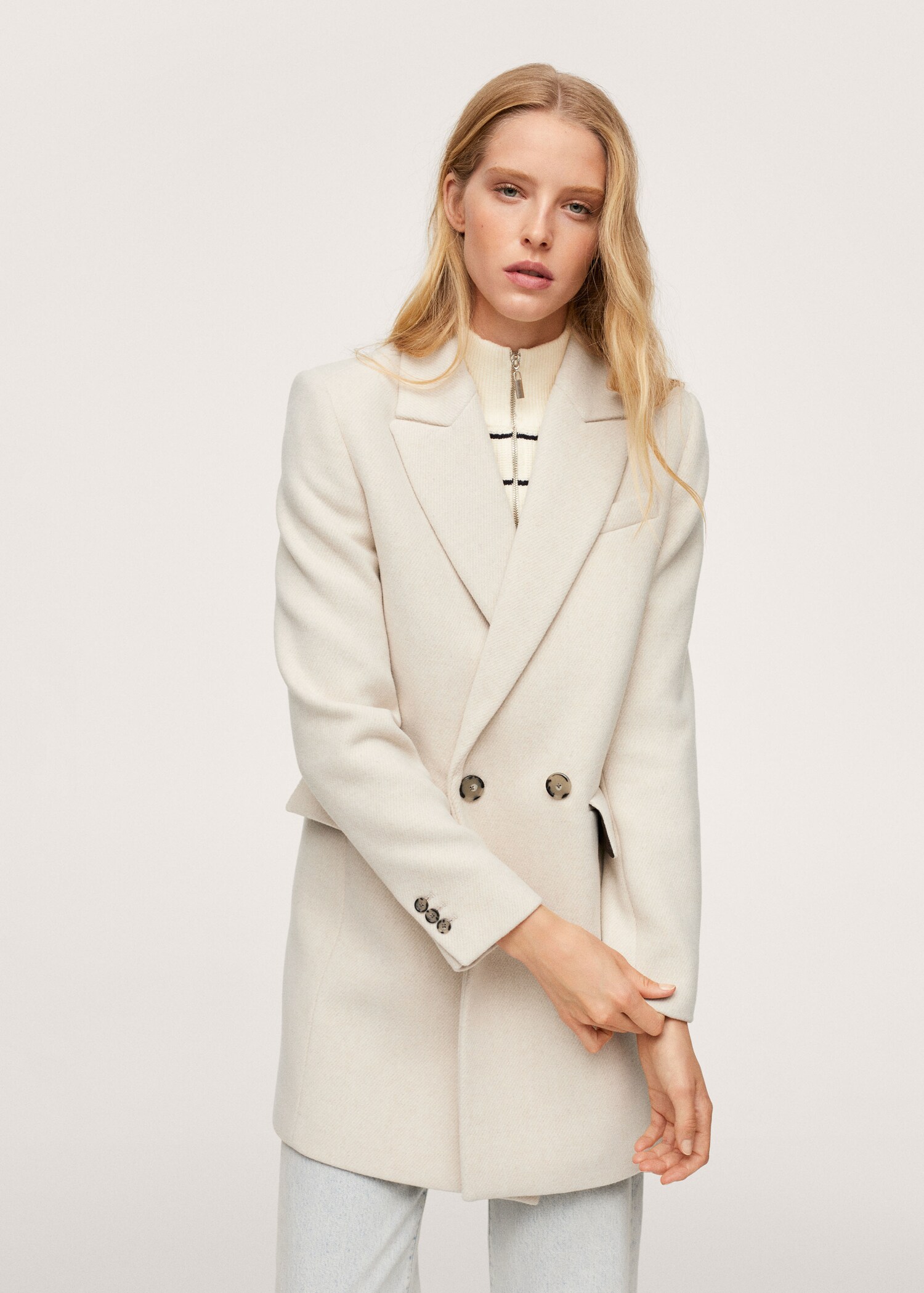 Wool double-breasted coat - Medium plane