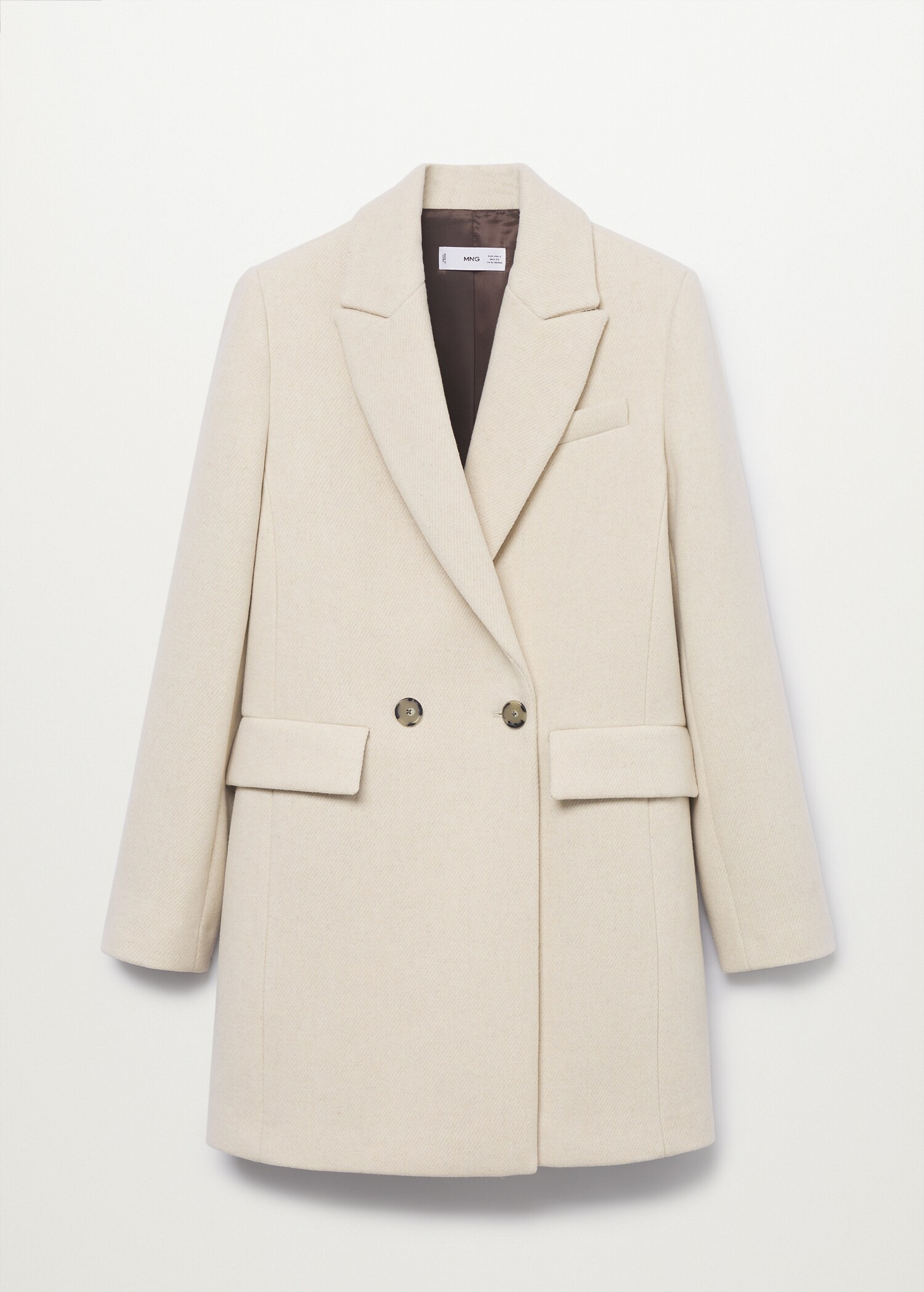Wool double-breasted coat - Article without model