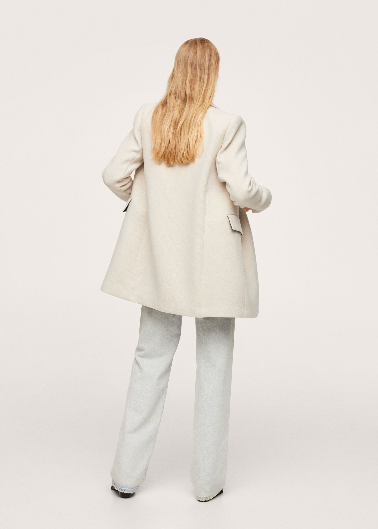 Wool double-breasted coat - Reverse of the article