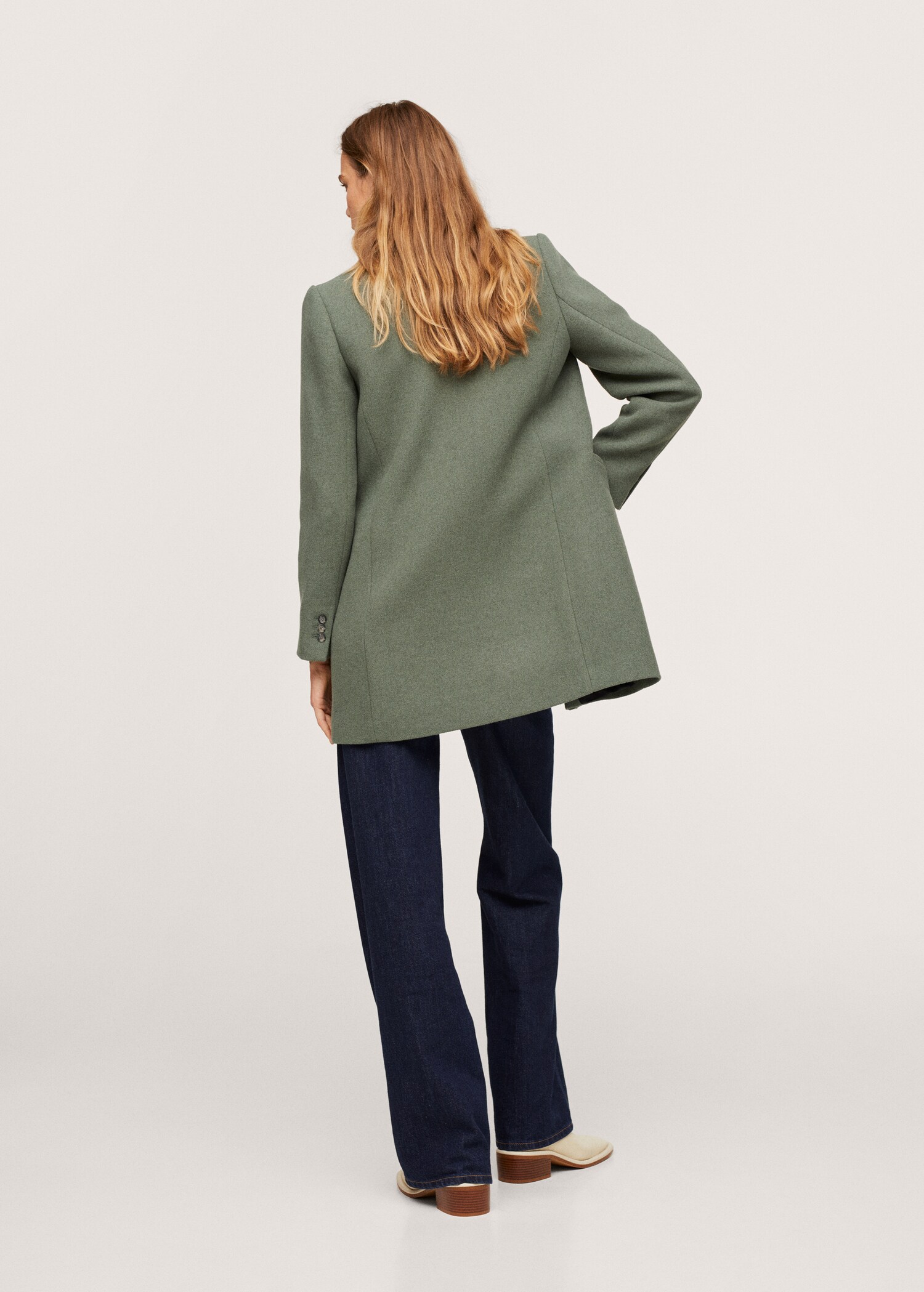 Wool double-breasted coat - Reverse of the article