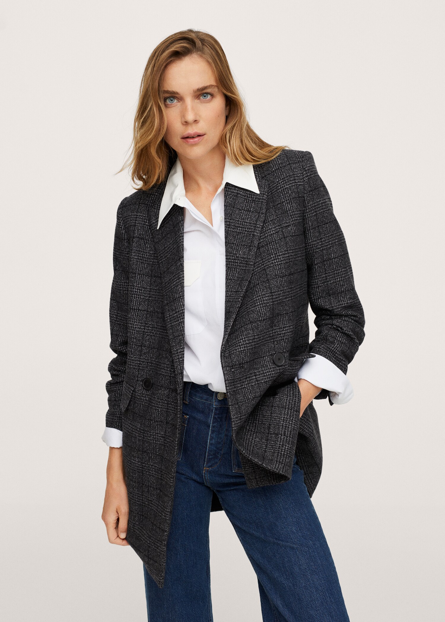 Wool double-breasted coat - Medium plane